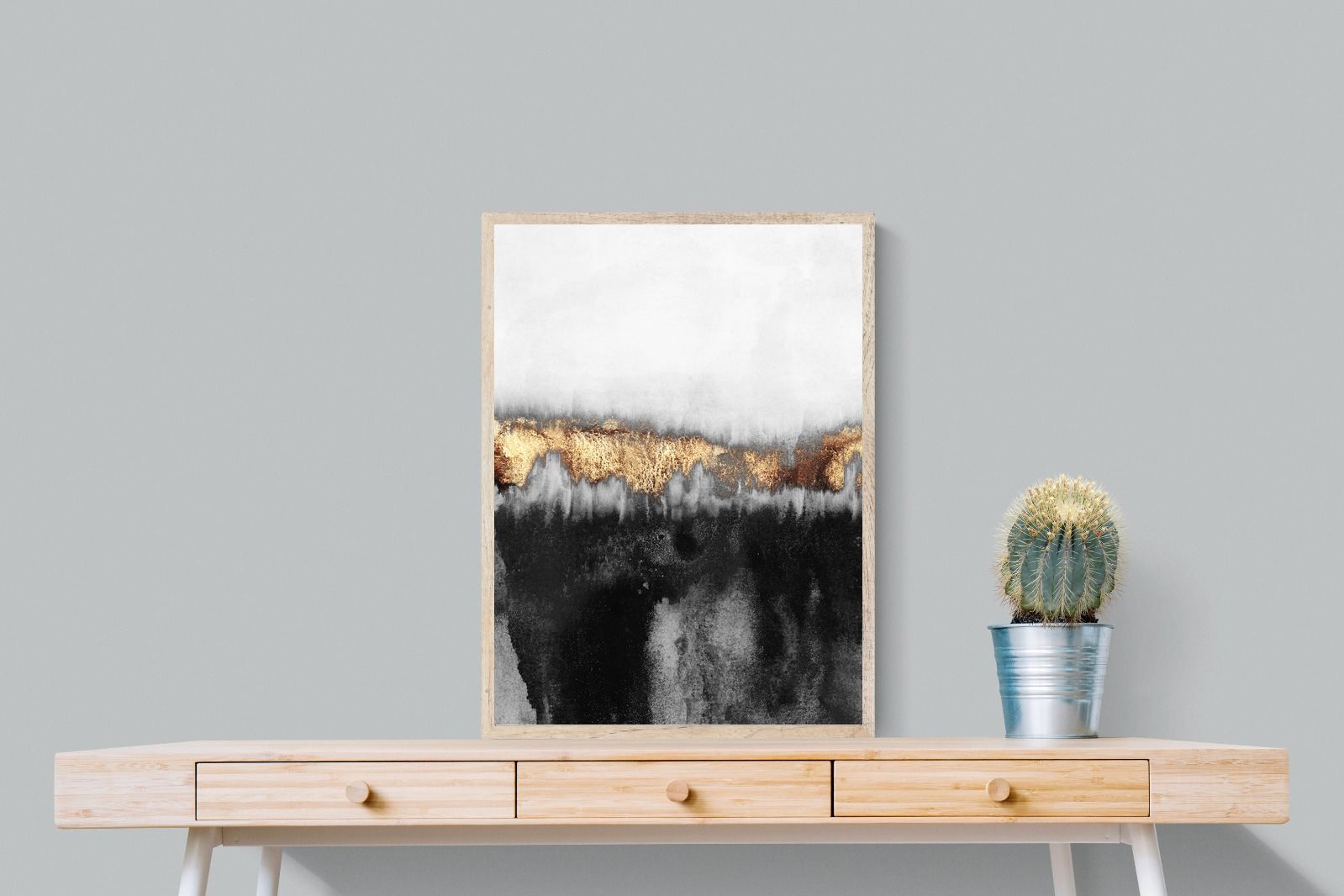 Golden Precipice-Wall_Art-60 x 80cm-Mounted Canvas-Wood-Pixalot