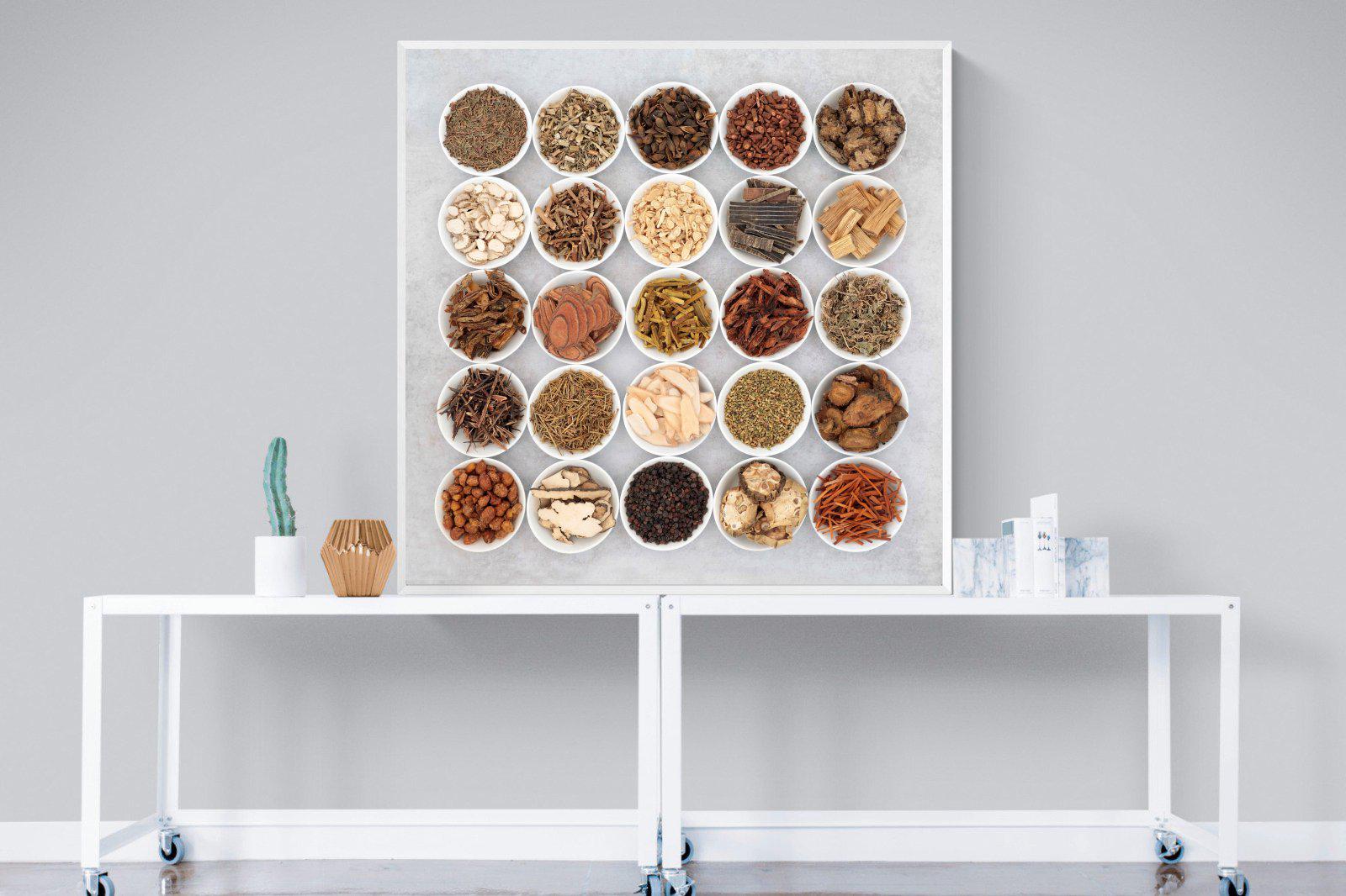 Herbal-Wall_Art-120 x 120cm-Mounted Canvas-White-Pixalot