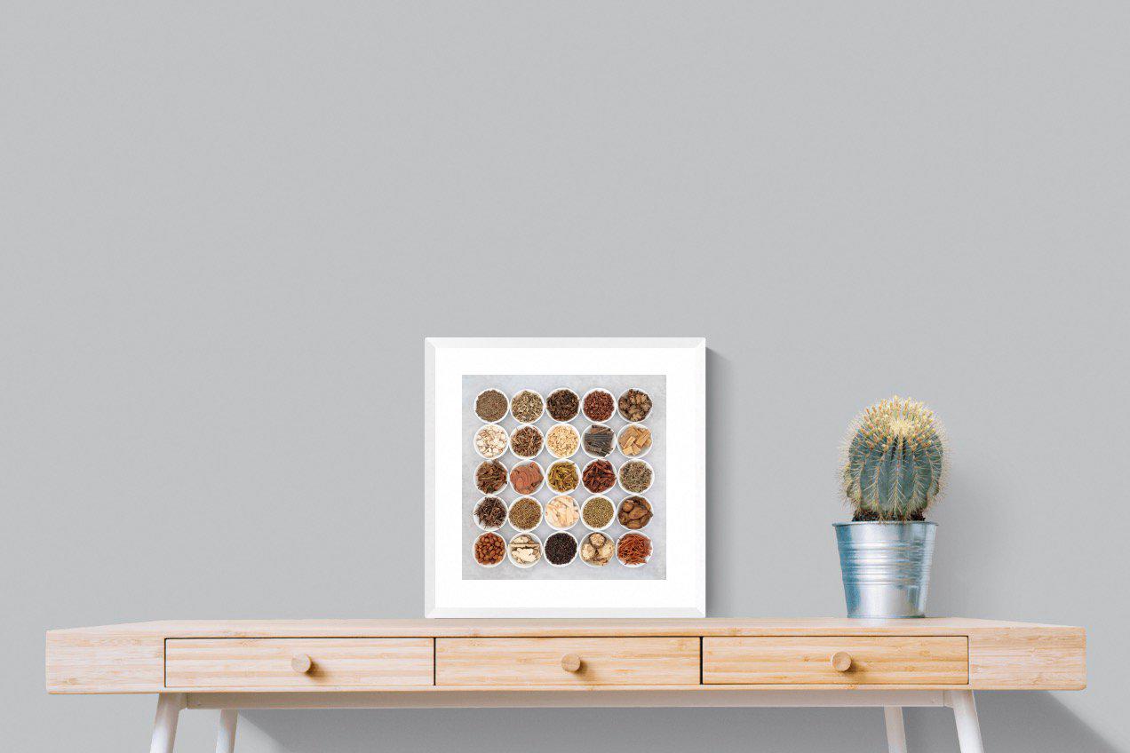 Herbal-Wall_Art-50 x 50cm-Framed Print-White-Pixalot