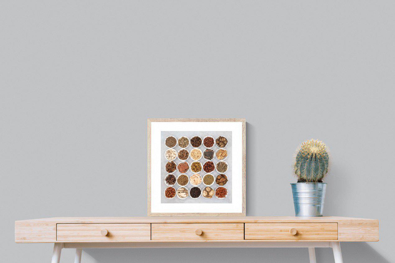 Herbal-Wall_Art-50 x 50cm-Framed Print-Wood-Pixalot