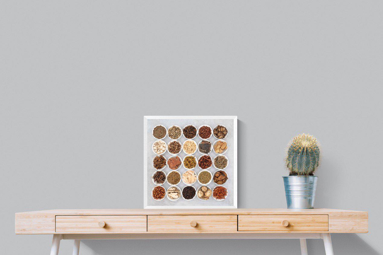 Herbal-Wall_Art-50 x 50cm-Mounted Canvas-White-Pixalot