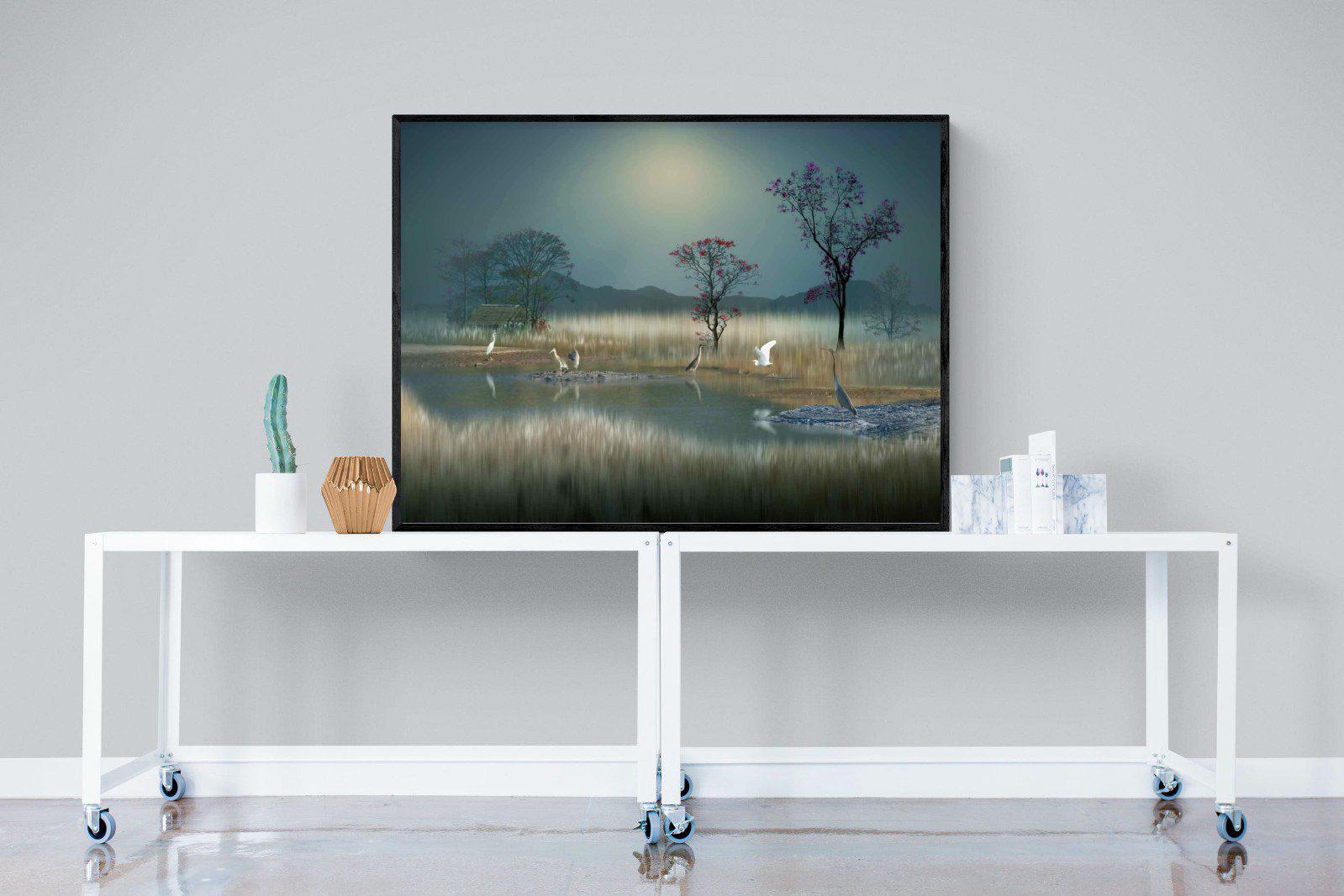 Hidden Calm-Wall_Art-120 x 90cm-Mounted Canvas-Black-Pixalot