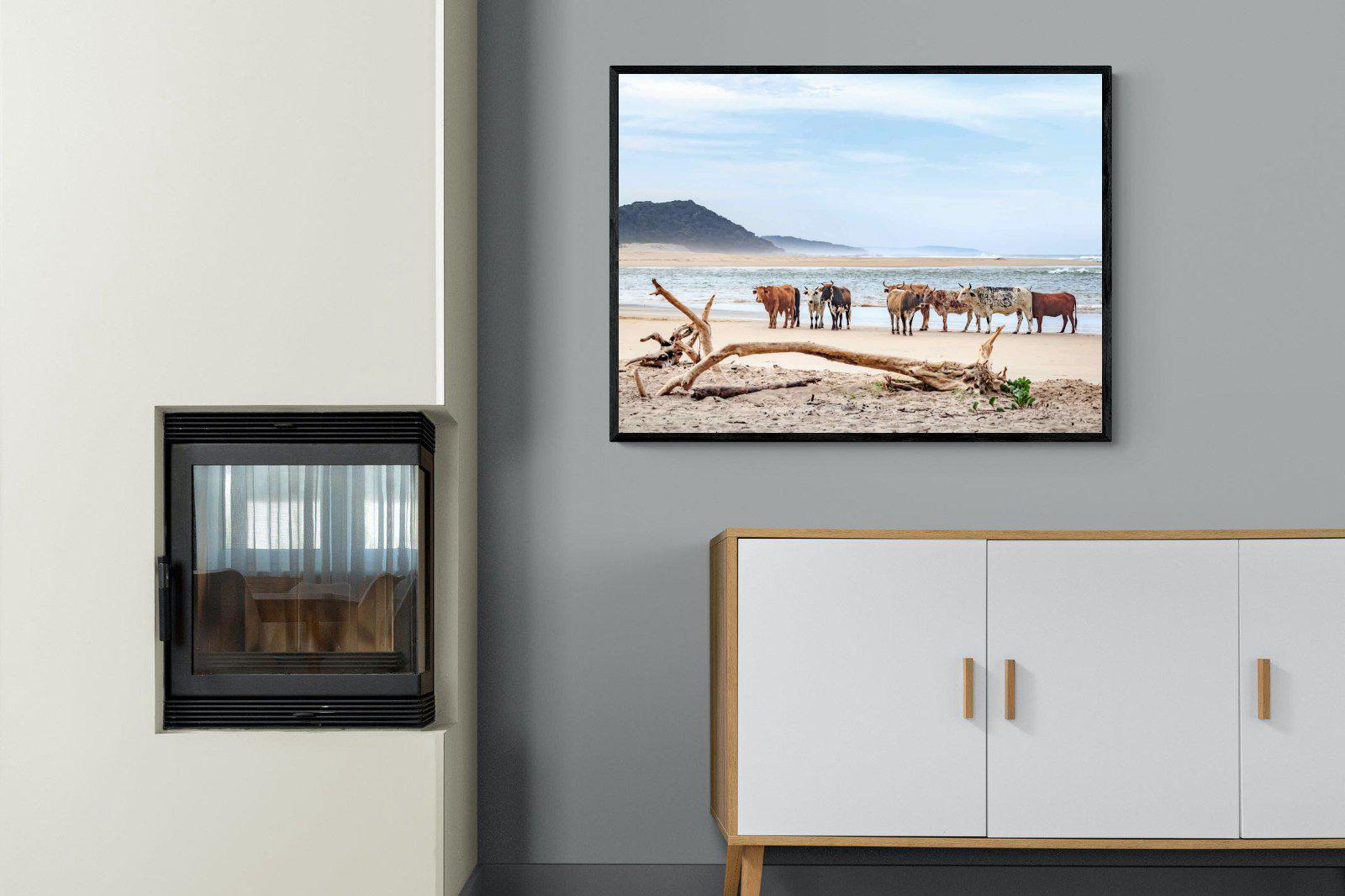 Indaba-Wall_Art-100 x 75cm-Mounted Canvas-Black-Pixalot