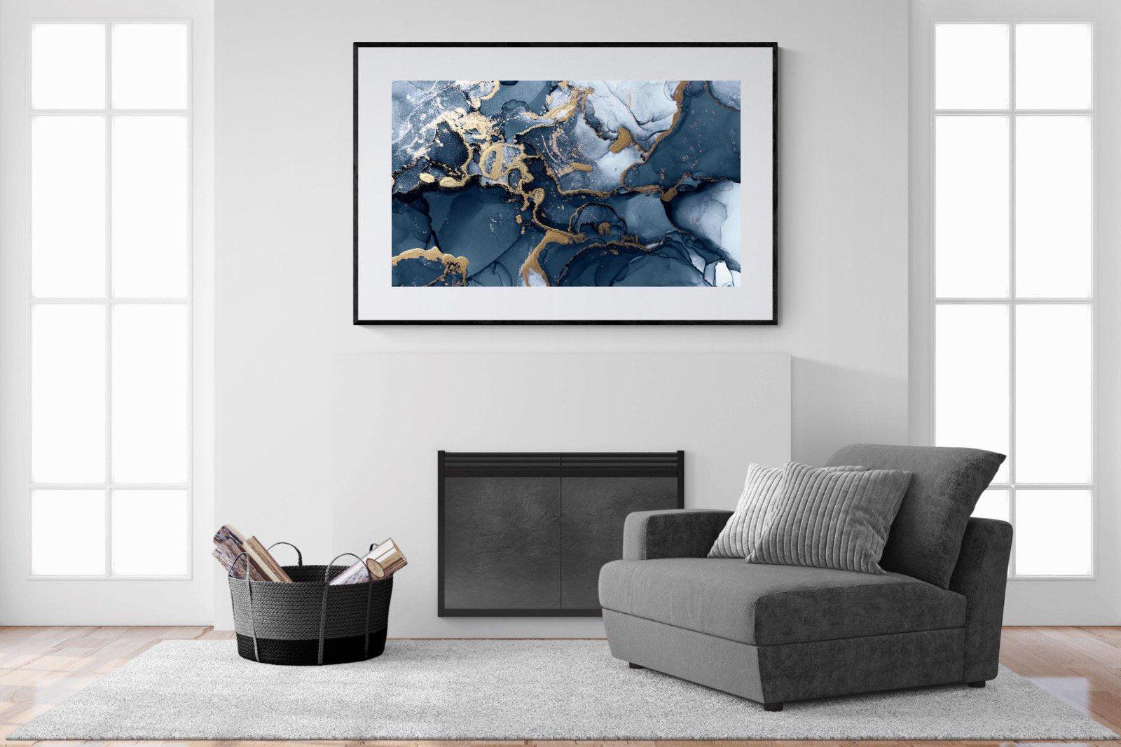 Indigo Ink-Wall_Art-150 x 100cm-Framed Print-Black-Pixalot