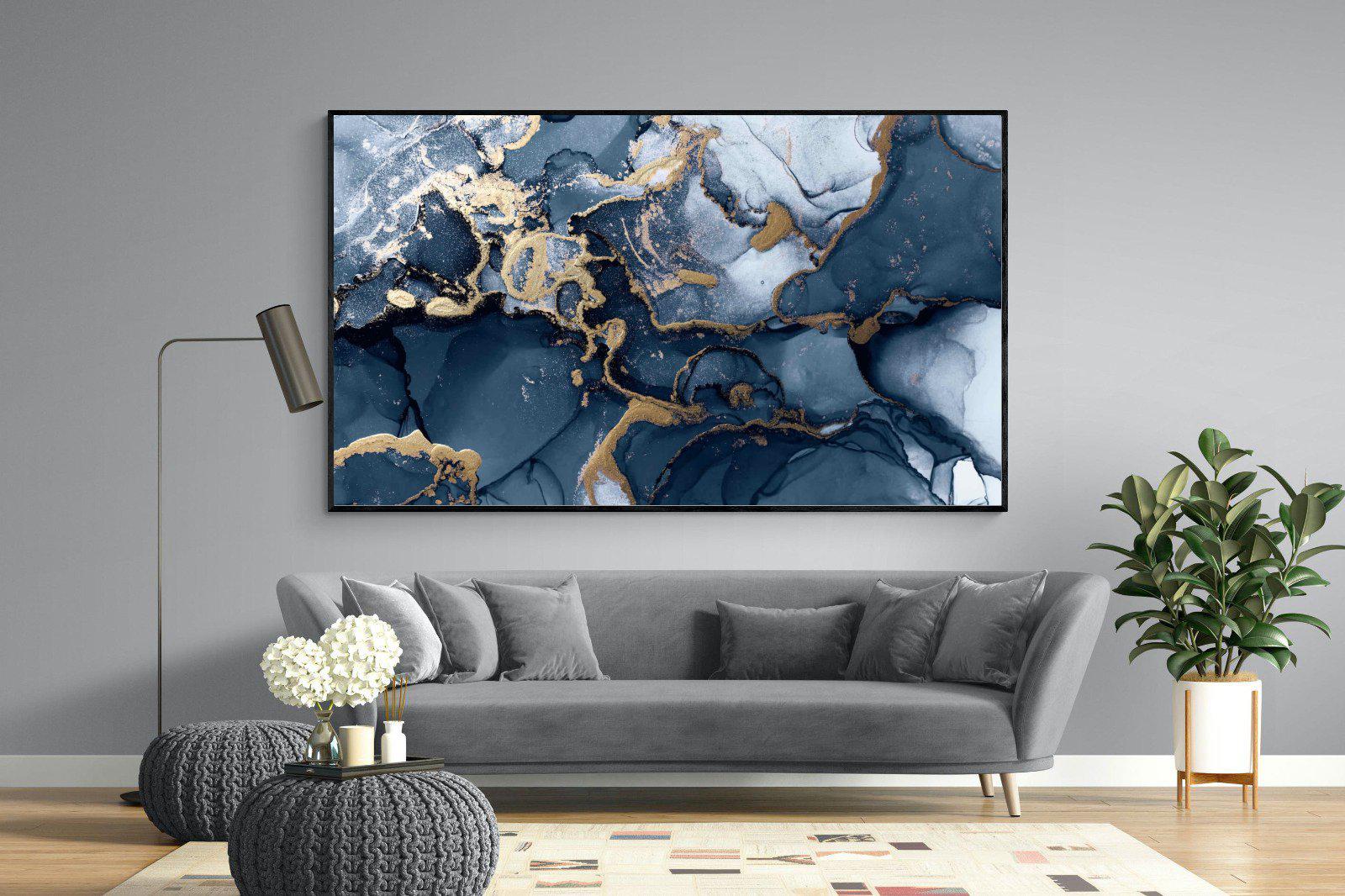 Indigo Ink-Wall_Art-220 x 130cm-Mounted Canvas-Black-Pixalot