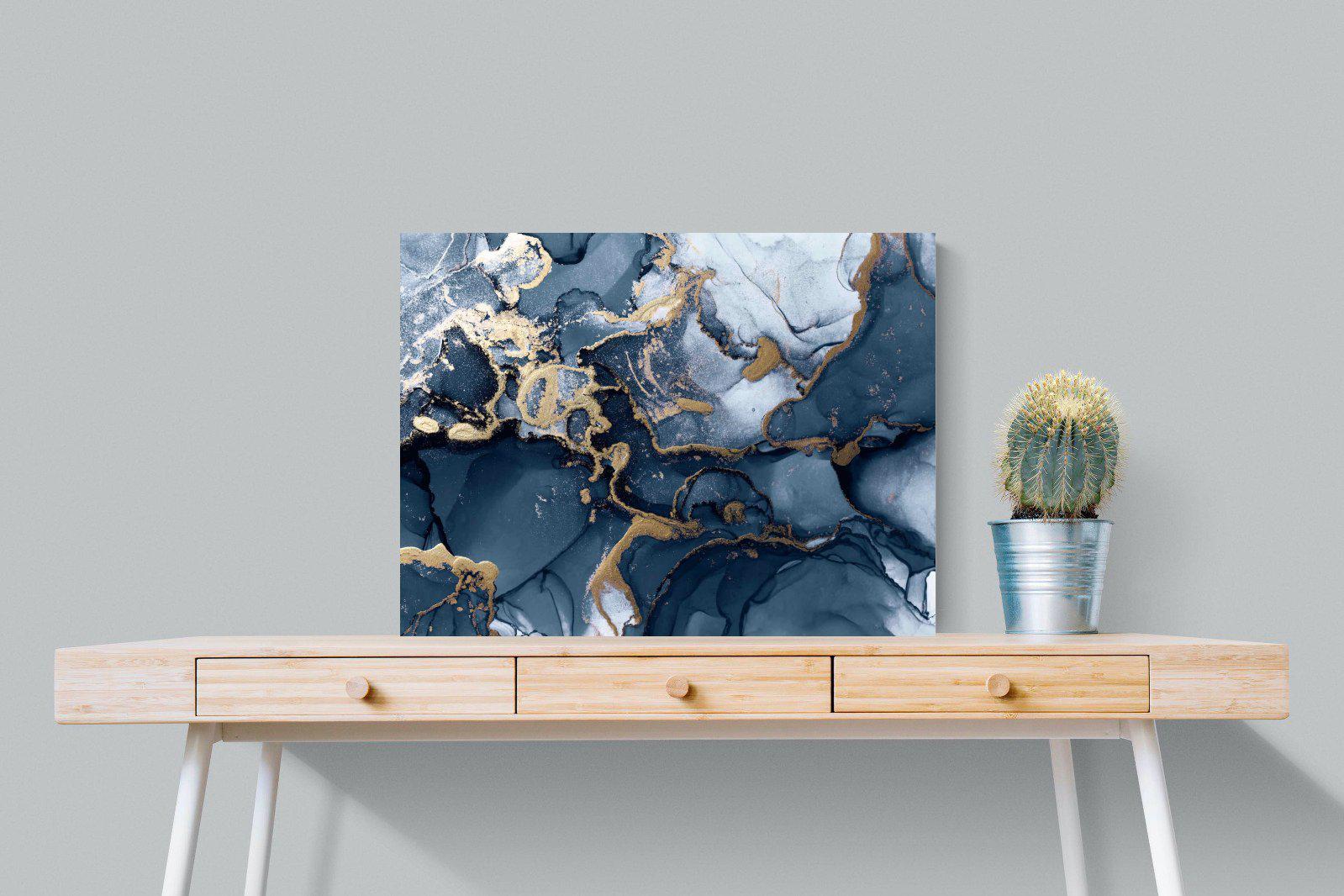 Indigo Ink-Wall_Art-80 x 60cm-Mounted Canvas-No Frame-Pixalot