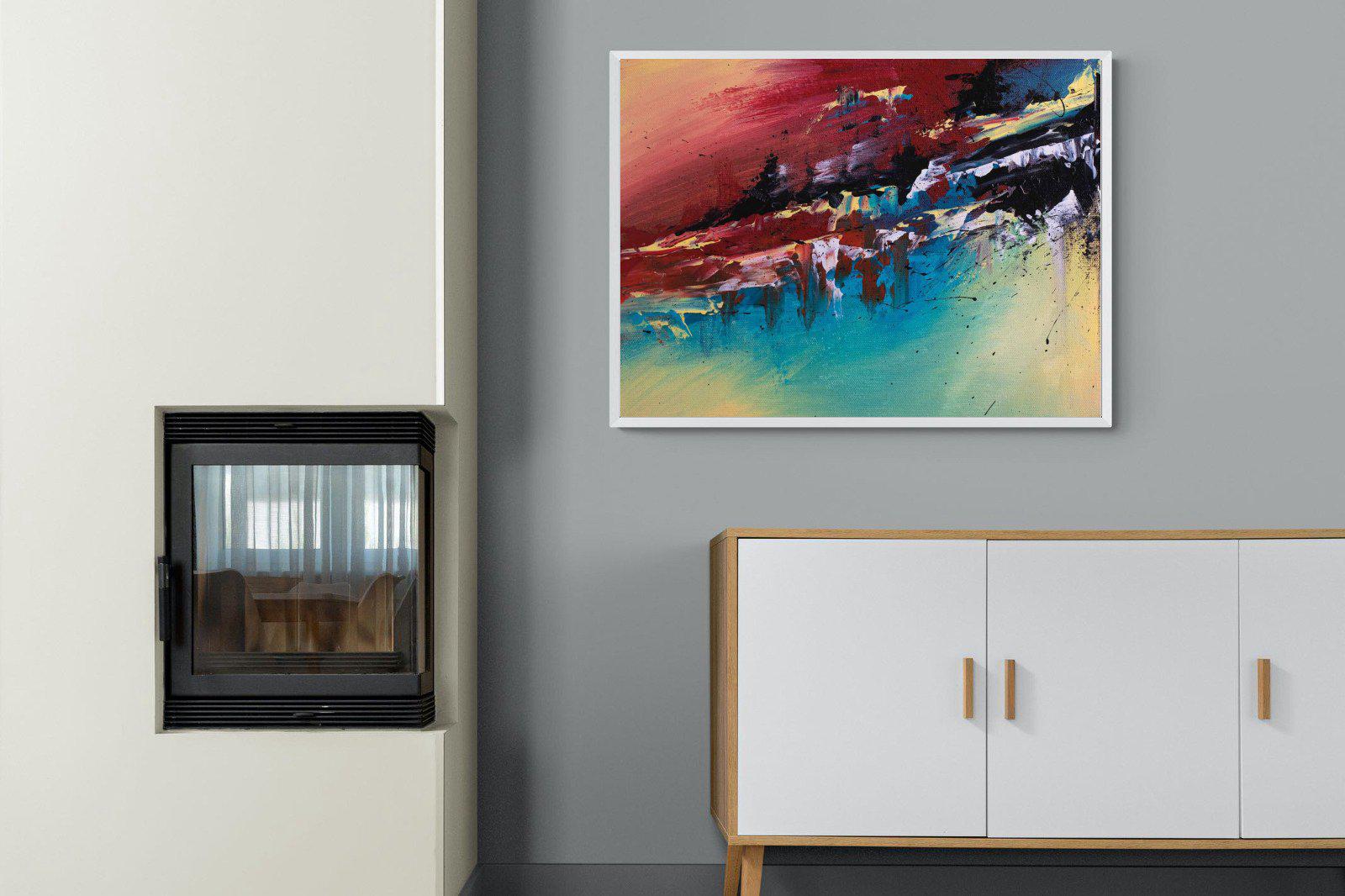 Jagged-Wall_Art-100 x 75cm-Mounted Canvas-White-Pixalot