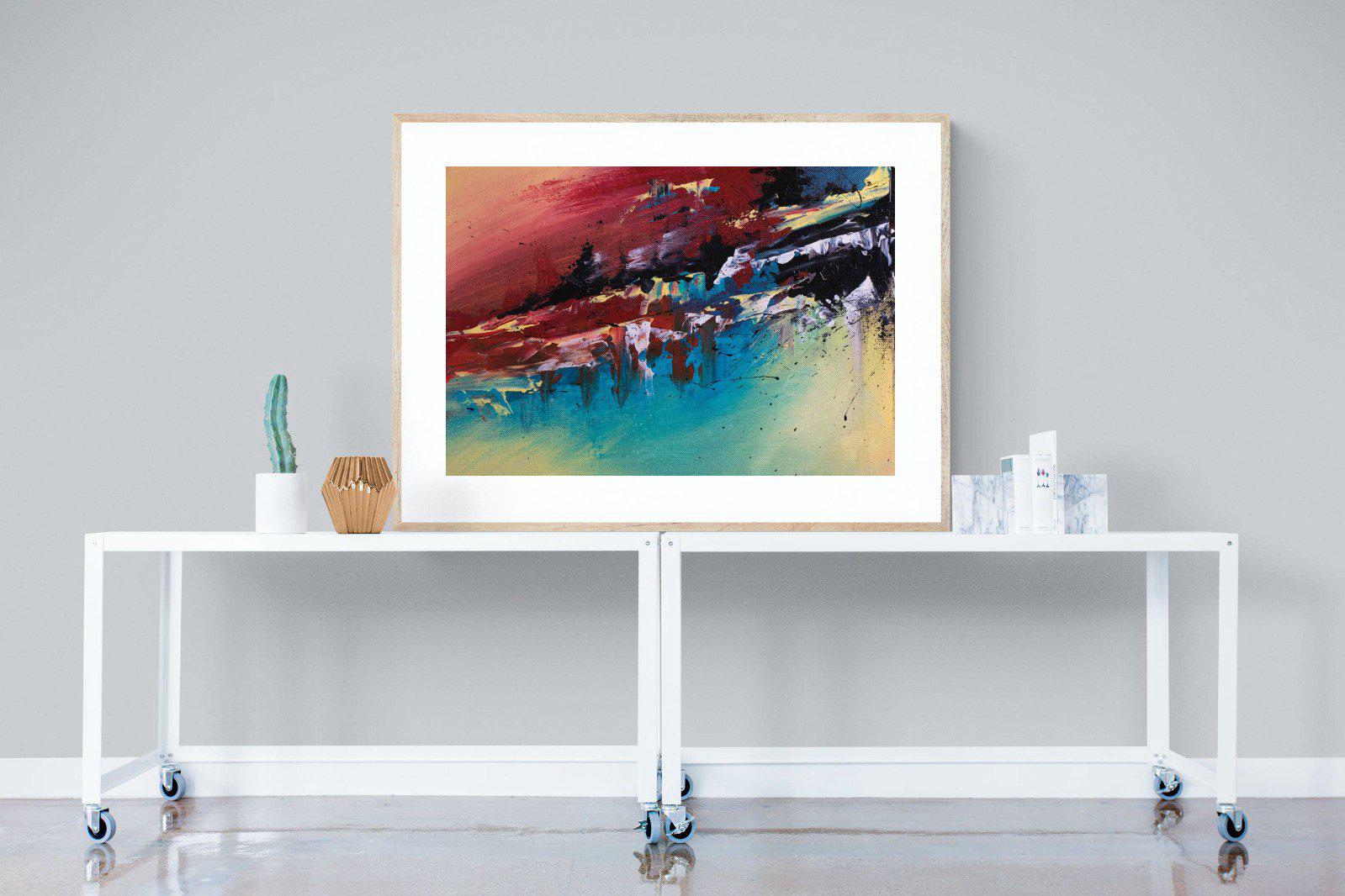 Jagged-Wall_Art-120 x 90cm-Framed Print-Wood-Pixalot