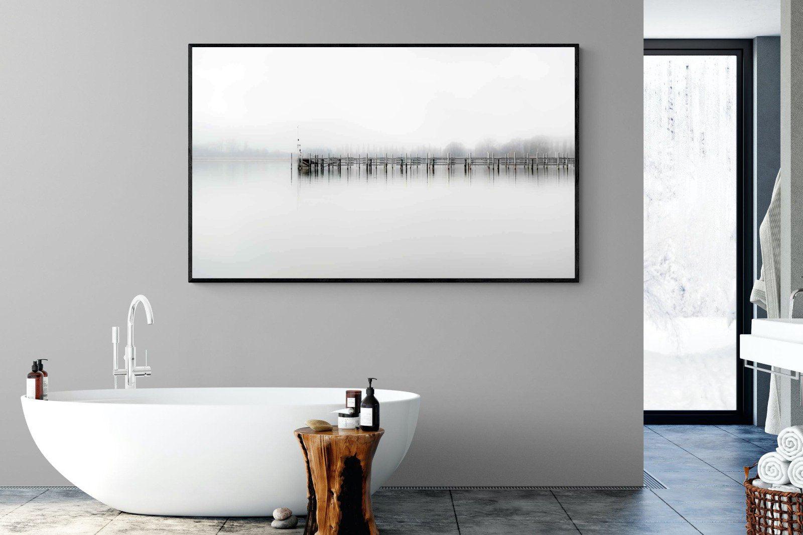 Jetty-Wall_Art-180 x 110cm-Mounted Canvas-Black-Pixalot