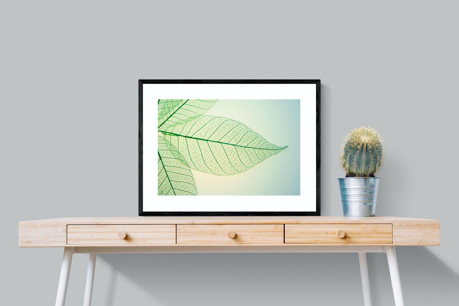 Leaf-Wall_Art-80 x 60cm-Framed Print-Black-Pixalot