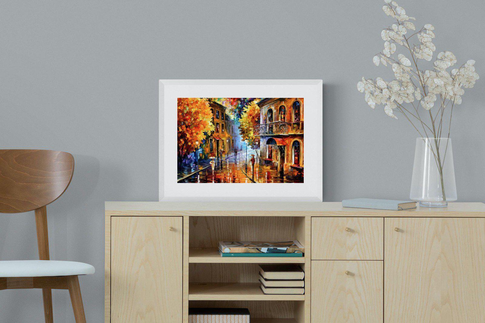 Leonid Afremov-Wall_Art-60 x 45cm-Framed Print-White-Pixalot