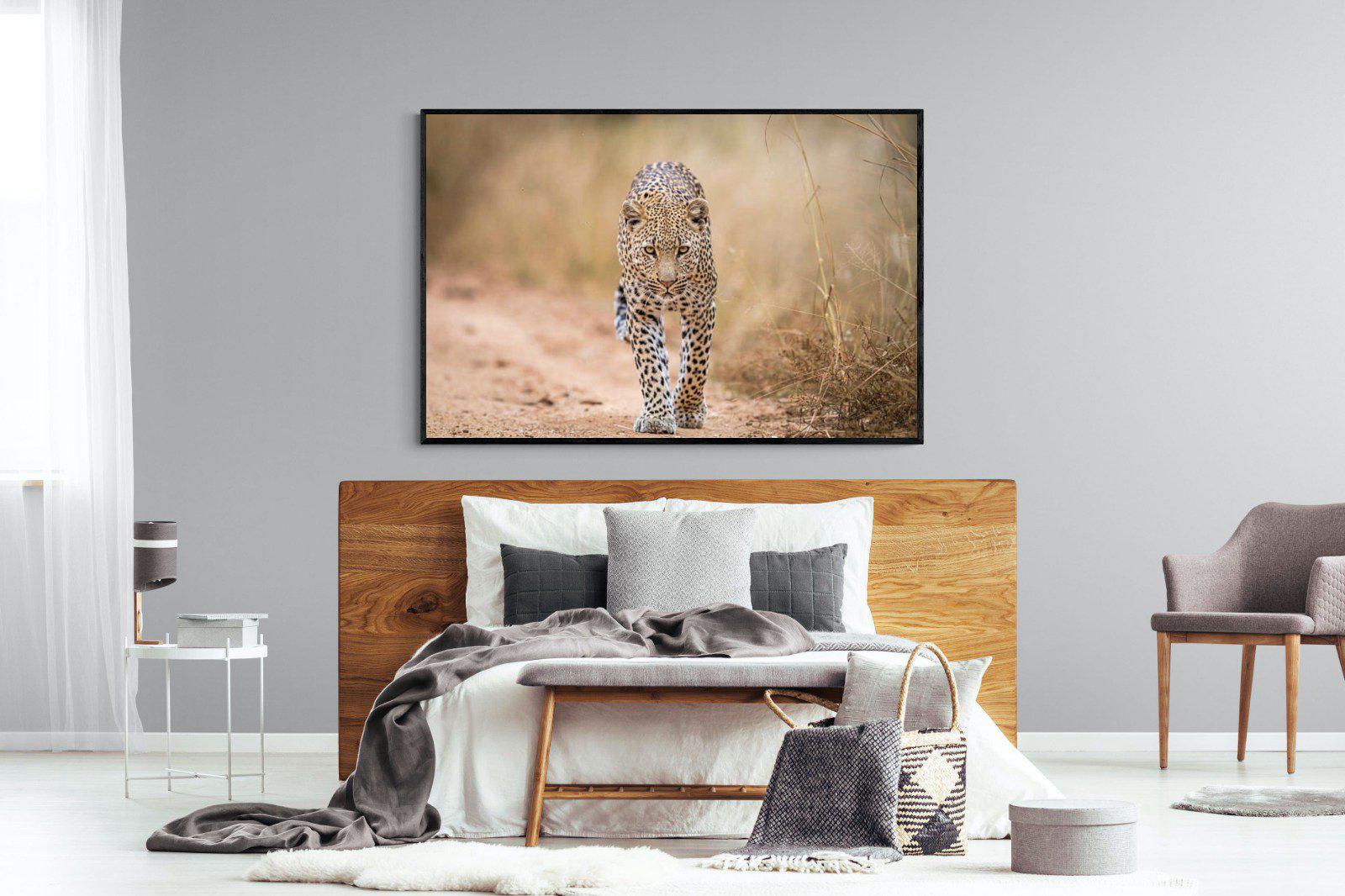 Leopard-Wall_Art-150 x 100cm-Mounted Canvas-Black-Pixalot
