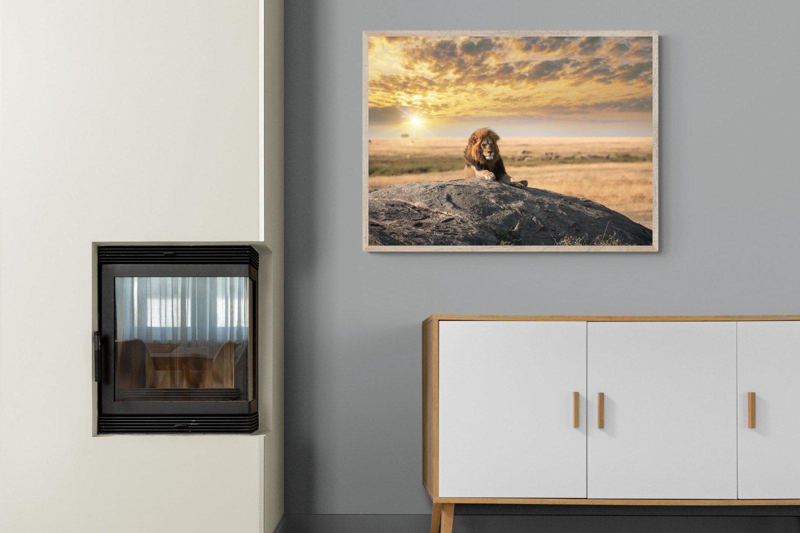 Lion Rock-Wall_Art-100 x 75cm-Mounted Canvas-Wood-Pixalot
