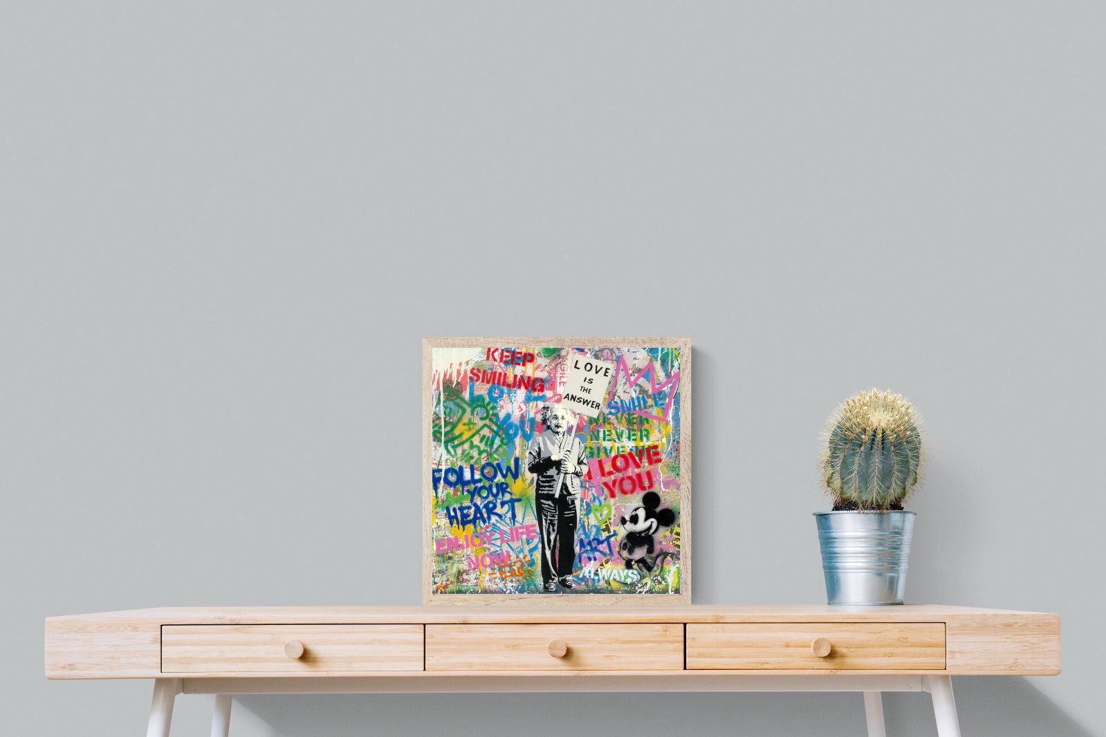 Love is the Answer-Wall_Art-50 x 50cm-Mounted Canvas-Wood-Pixalot