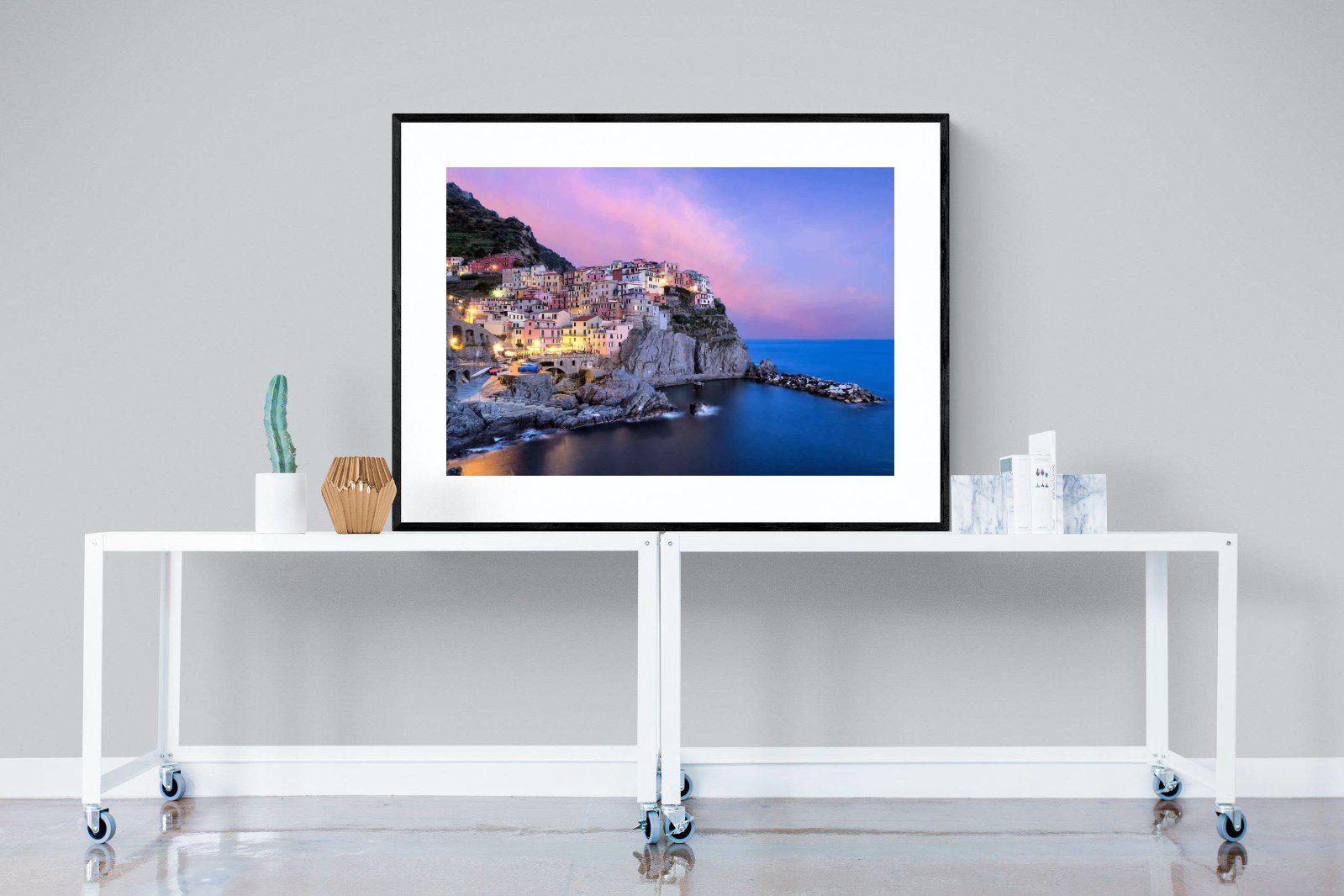 Manarola-Wall_Art-120 x 90cm-Framed Print-Black-Pixalot