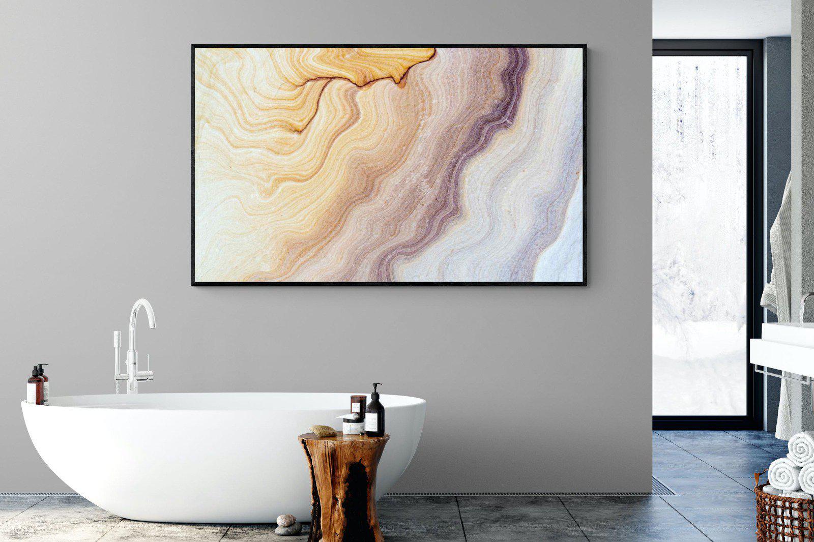 Marble-Wall_Art-180 x 110cm-Mounted Canvas-Black-Pixalot