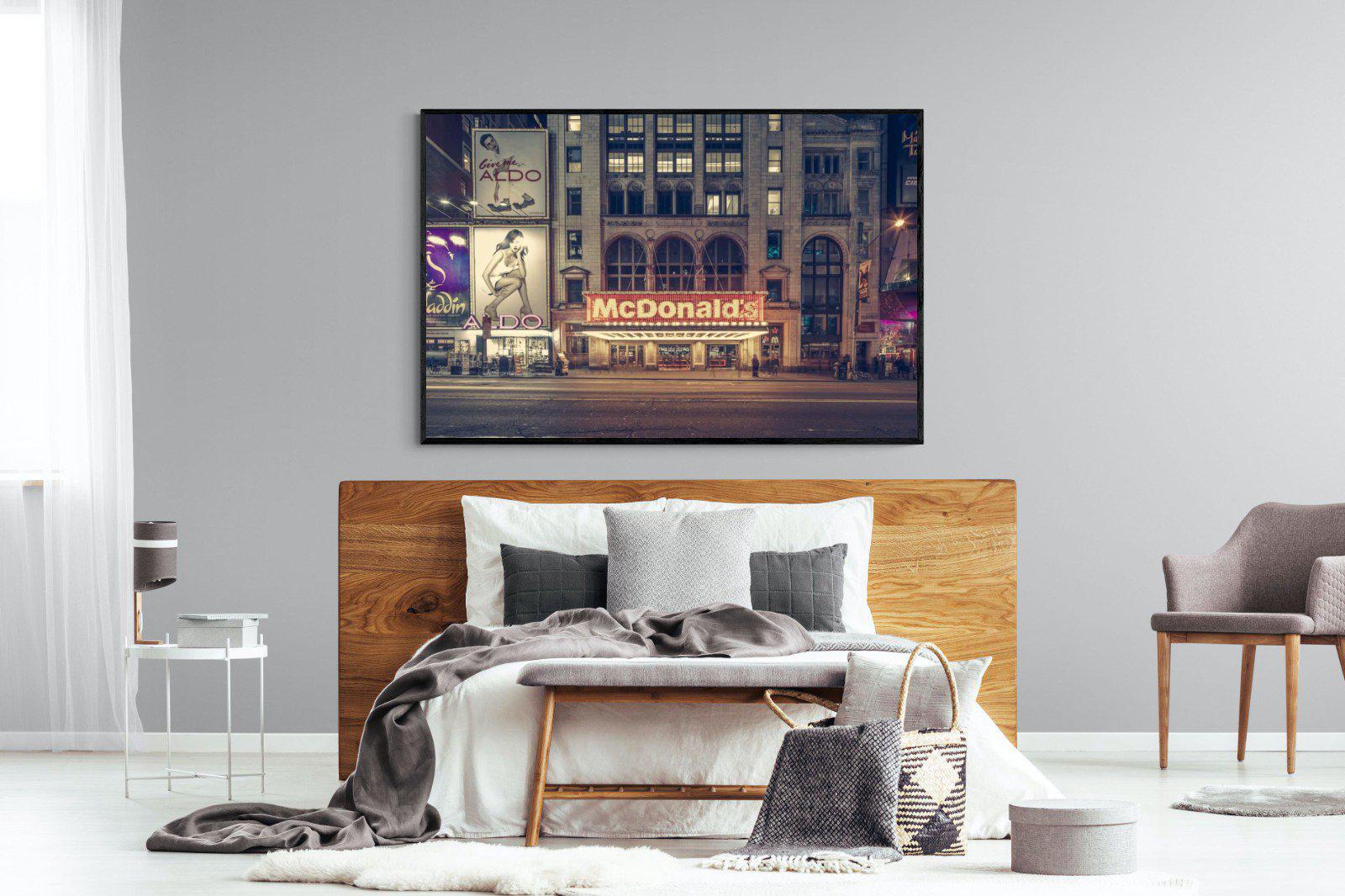 McDonald's-Wall_Art-150 x 100cm-Mounted Canvas-Black-Pixalot