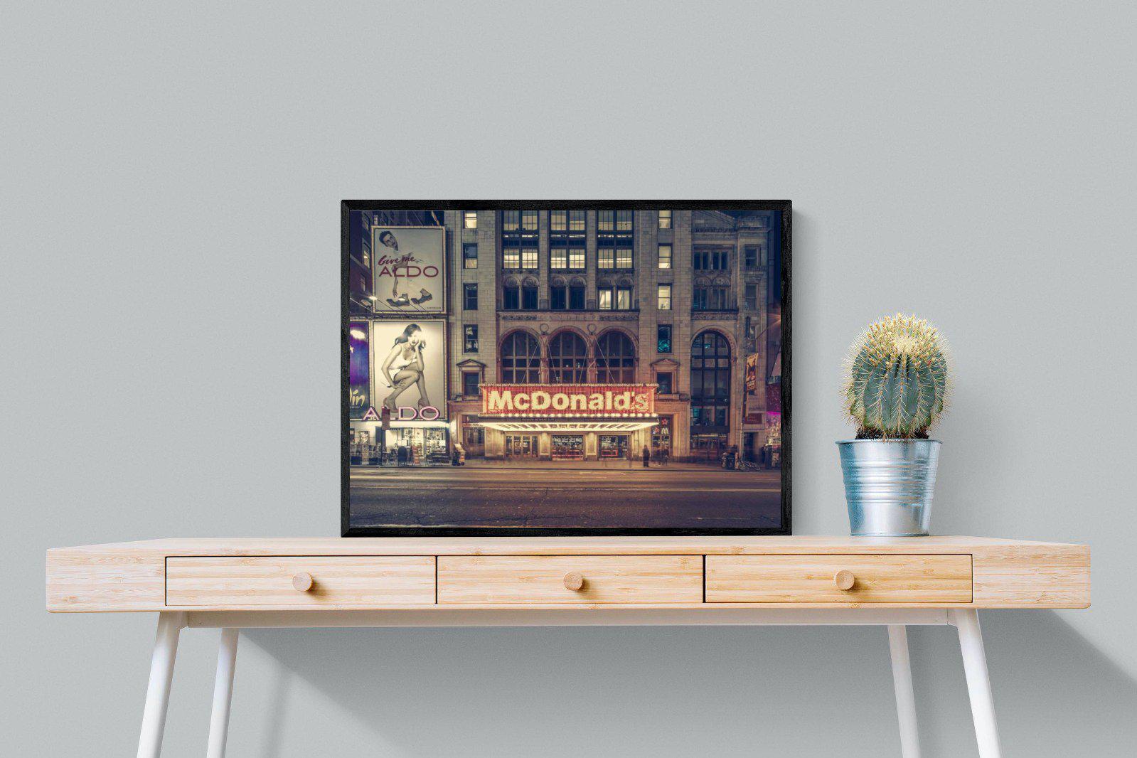 McDonald's-Wall_Art-80 x 60cm-Mounted Canvas-Black-Pixalot