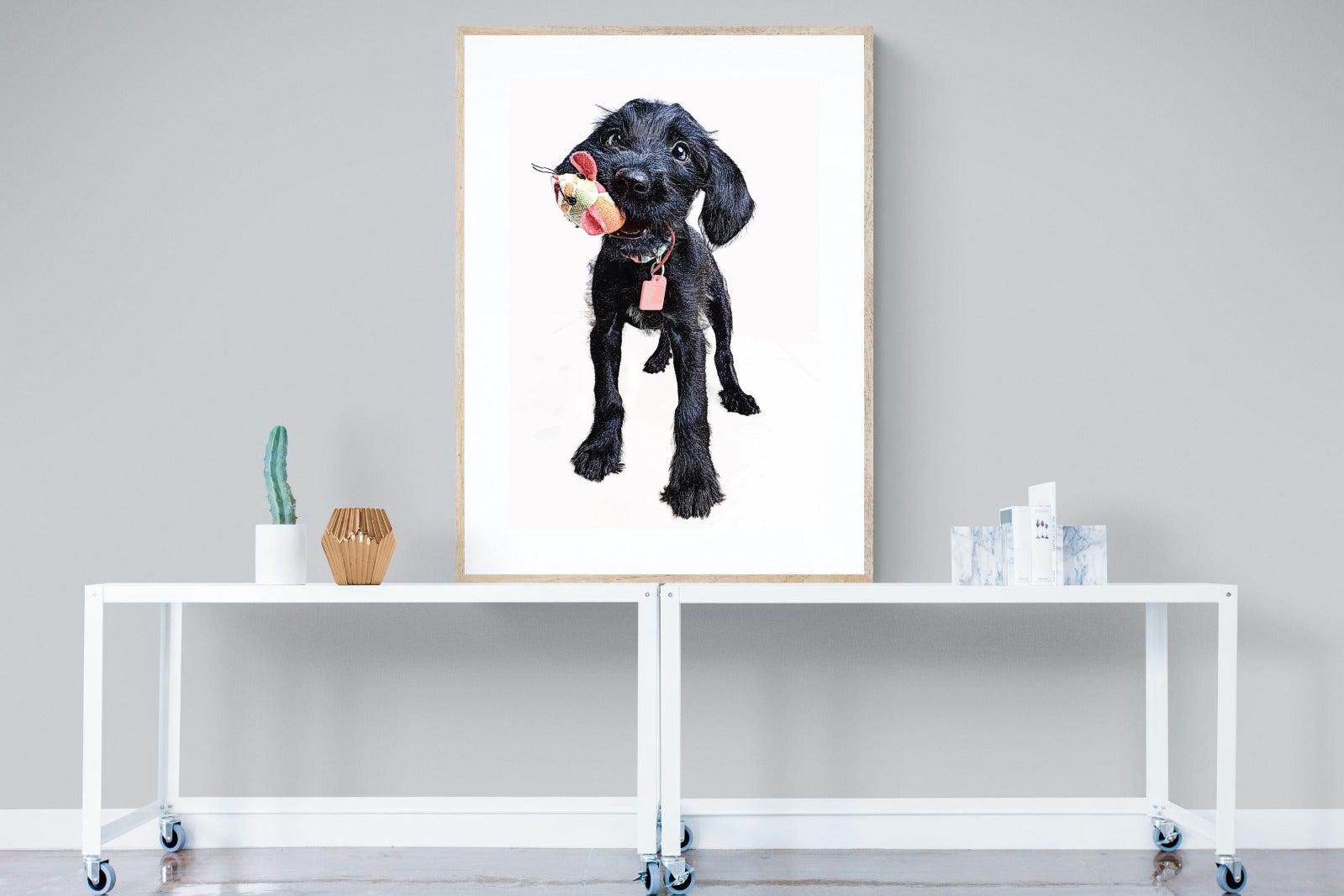 Mini Pup-Wall_Art-90 x 120cm-Framed Print-Wood-Pixalot