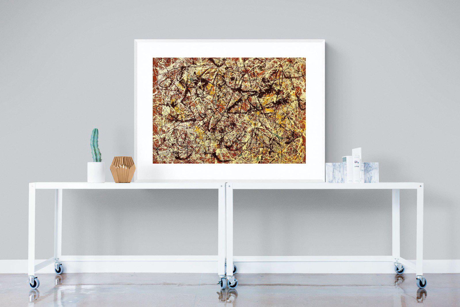 Mural on Indian Red Ground-Wall_Art-120 x 90cm-Framed Print-White-Pixalot