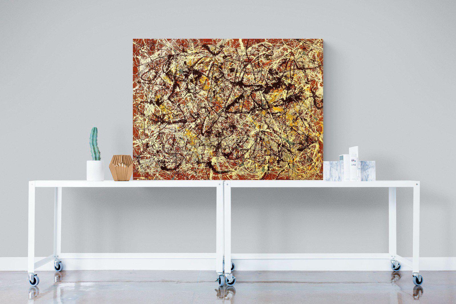 Mural on Indian Red Ground-Wall_Art-120 x 90cm-Mounted Canvas-No Frame-Pixalot