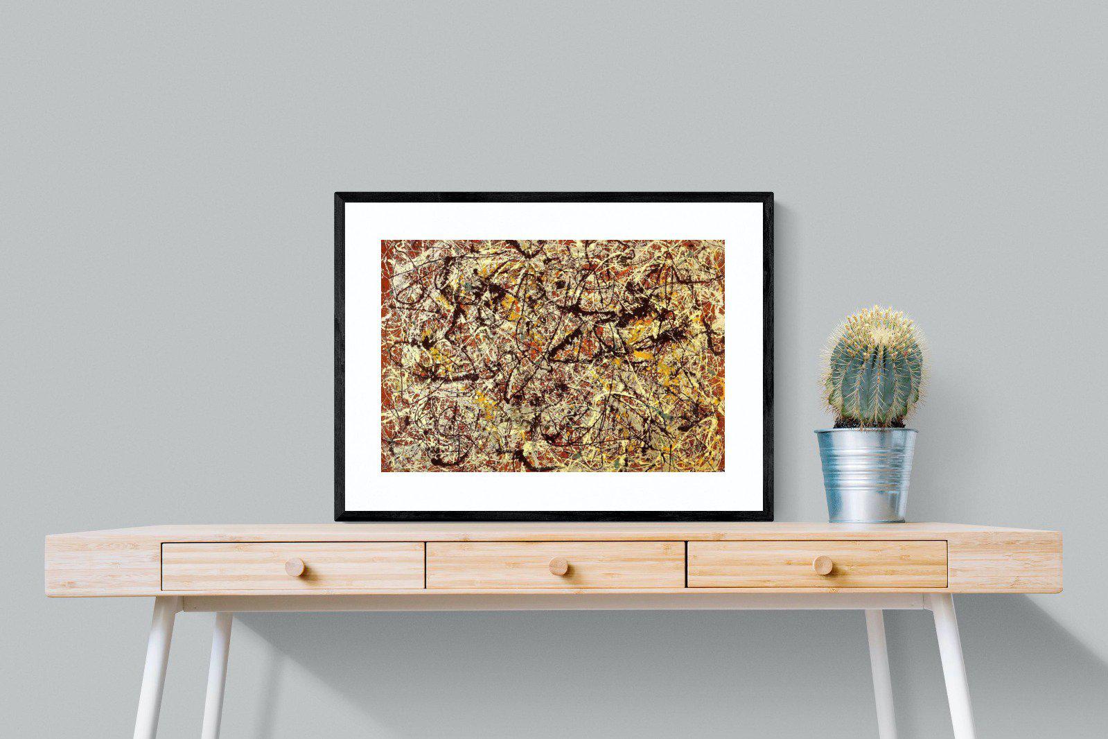 Mural on Indian Red Ground-Wall_Art-80 x 60cm-Framed Print-Black-Pixalot