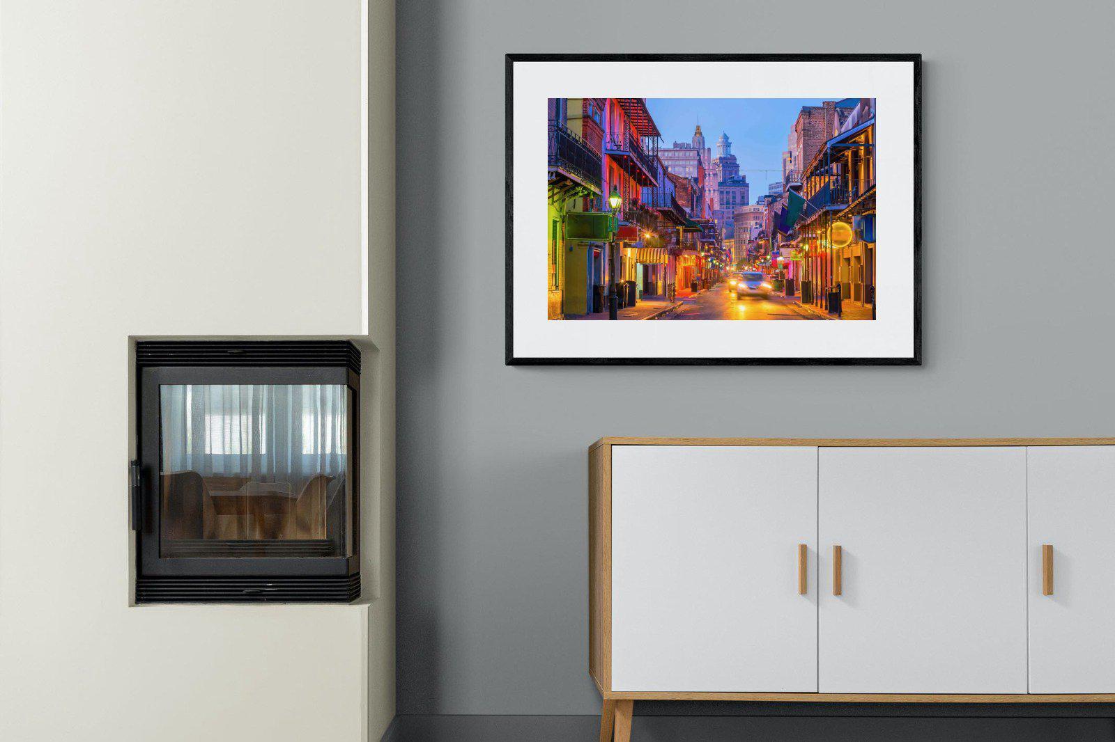 New Orleans-Wall_Art-100 x 75cm-Framed Print-Black-Pixalot