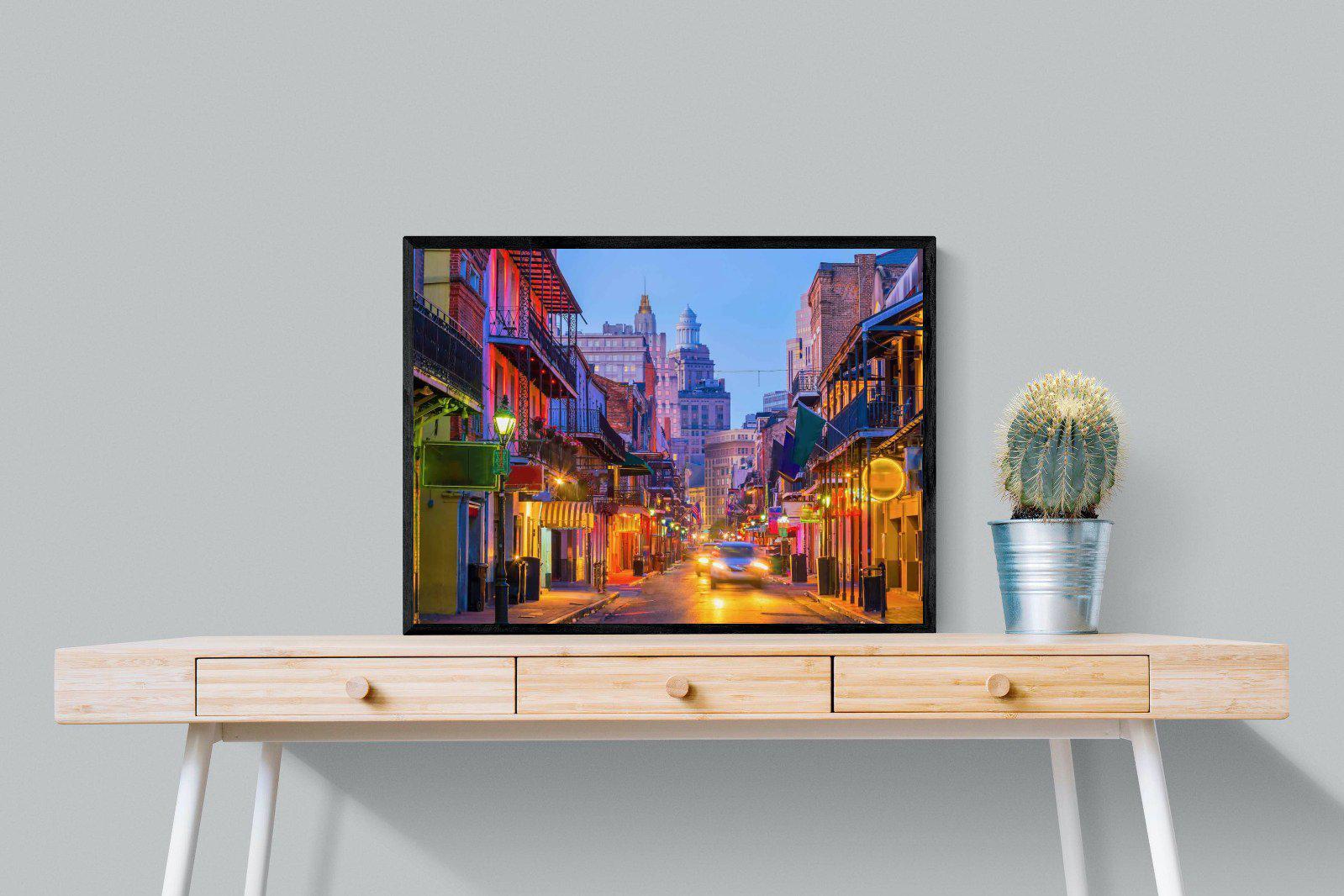 New Orleans-Wall_Art-80 x 60cm-Mounted Canvas-Black-Pixalot