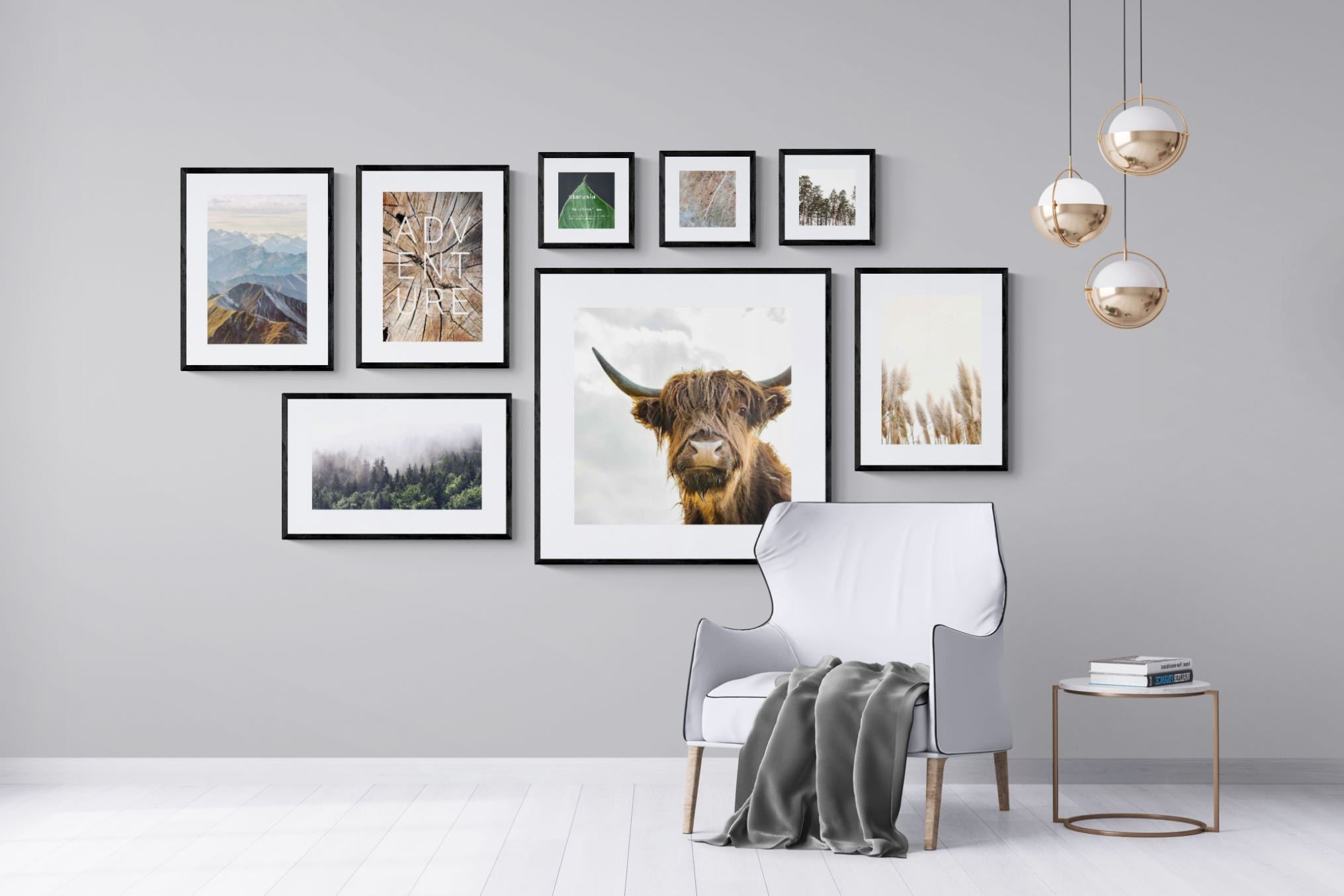 Nordic Adventure Gallery Wall Set-Wall_Art-Framed Print-Black-Pixalot