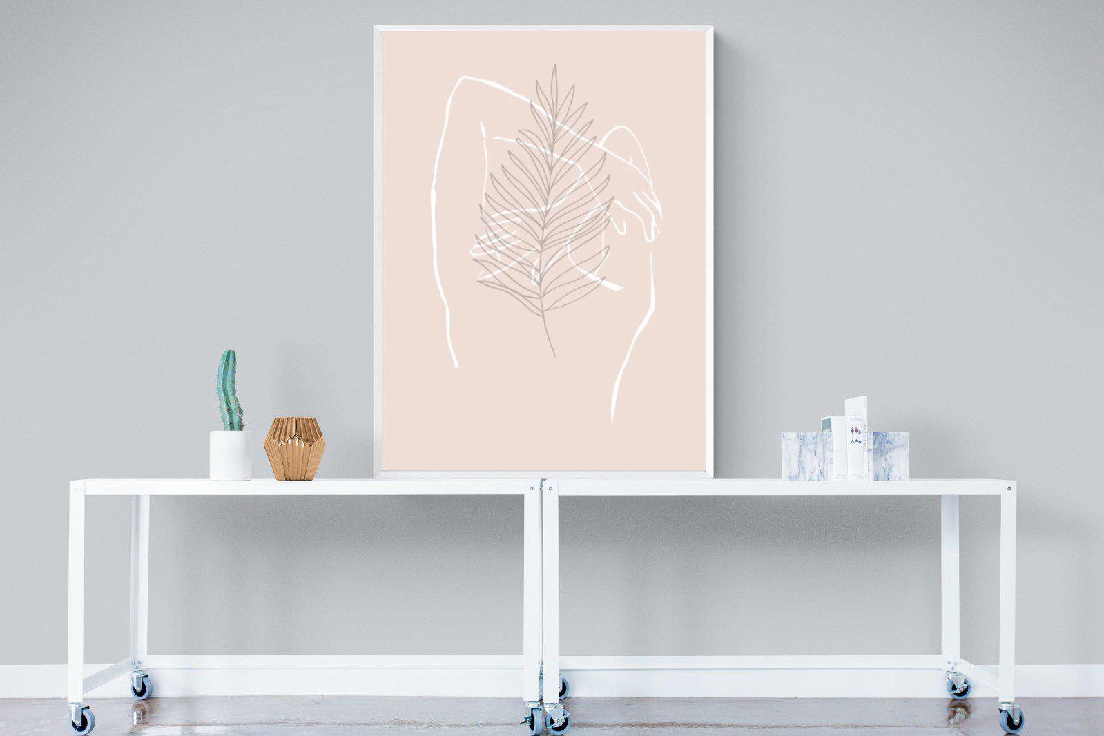 Palm Silhouette-Wall_Art-90 x 120cm-Mounted Canvas-White-Pixalot