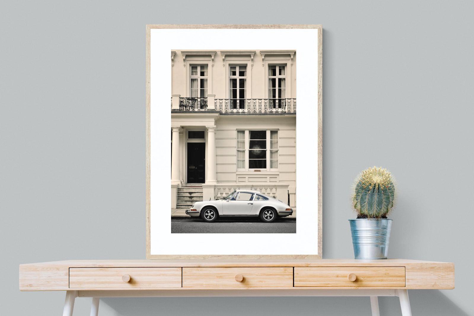 Parisian Porsche-Wall_Art-75 x 100cm-Framed Print-Wood-Pixalot