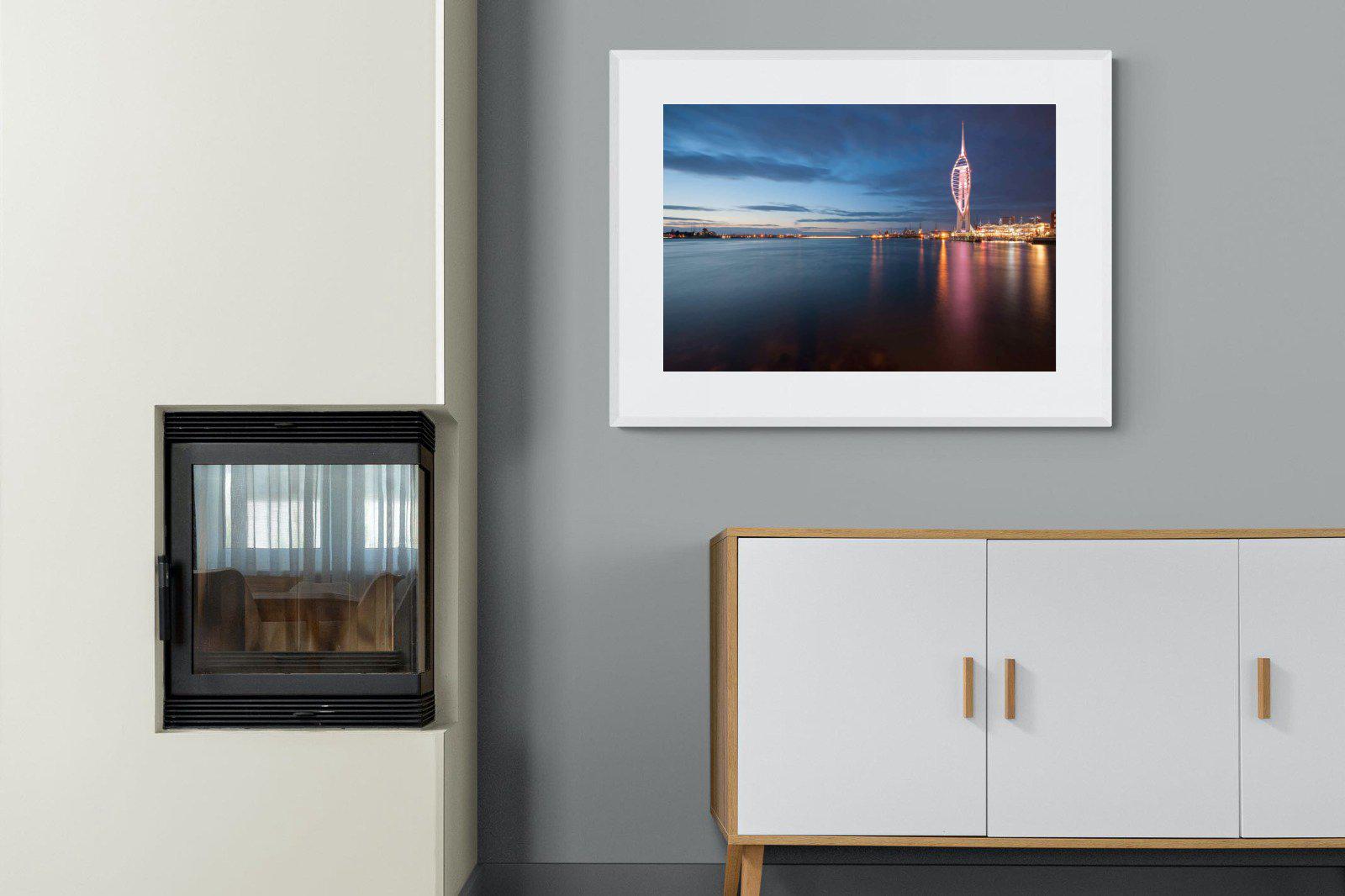 Portsmouth-Wall_Art-100 x 75cm-Framed Print-White-Pixalot