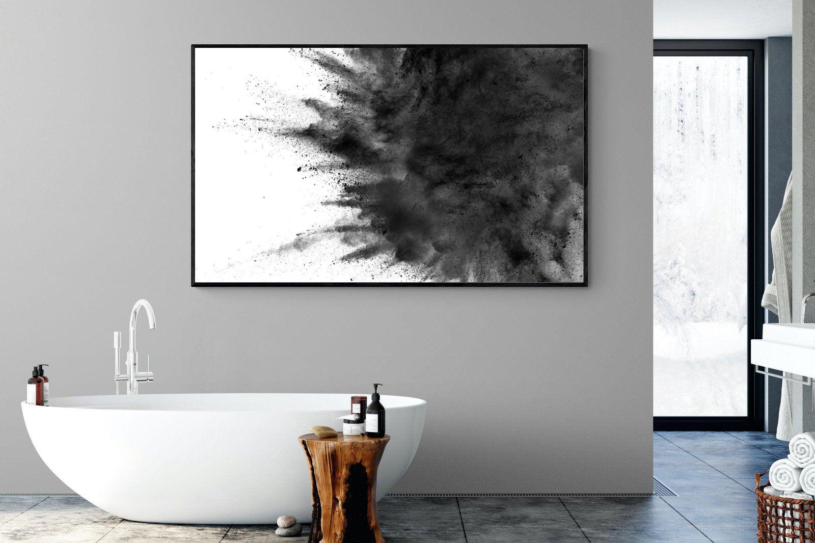 Powder-Wall_Art-180 x 110cm-Mounted Canvas-Black-Pixalot