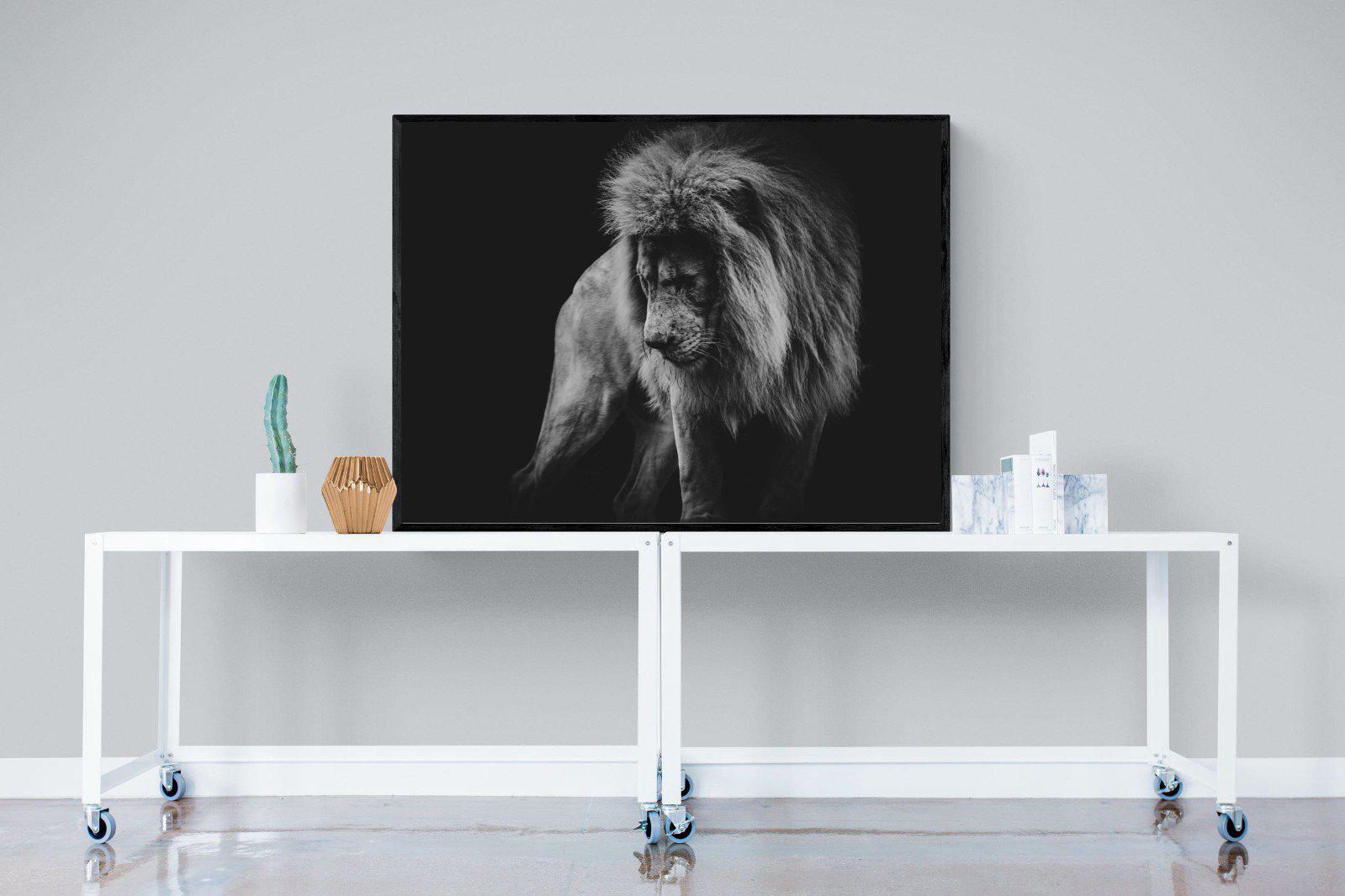 Prince of the Jungle-Wall_Art-120 x 90cm-Mounted Canvas-Black-Pixalot