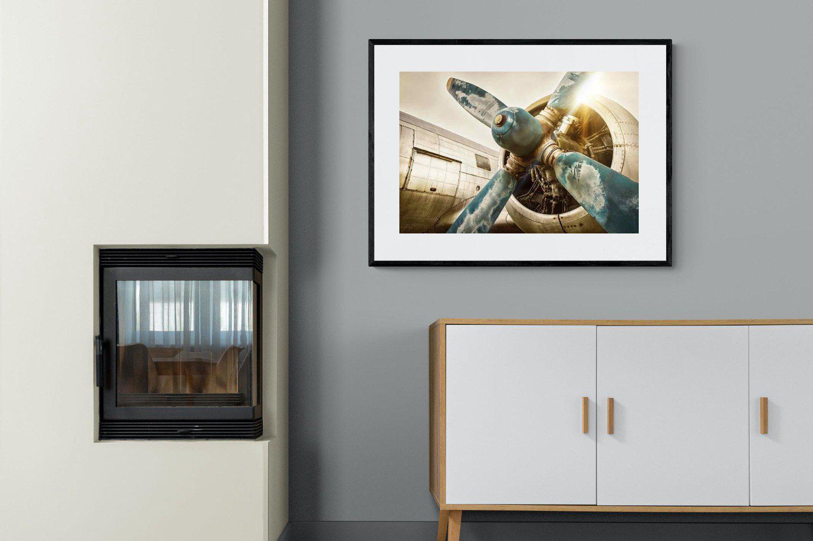 Propeller-Wall_Art-100 x 75cm-Framed Print-Black-Pixalot