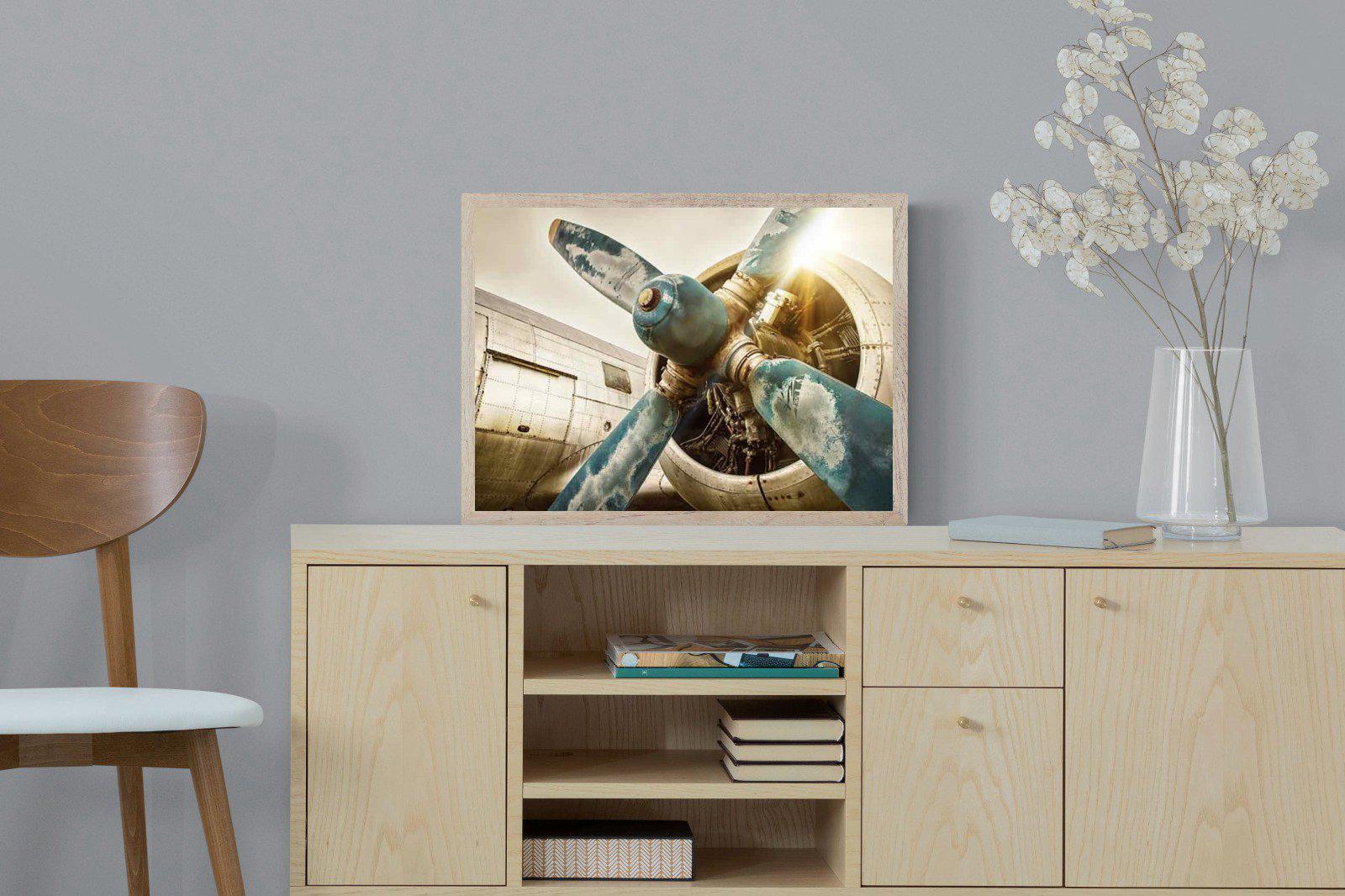 Propeller-Wall_Art-60 x 45cm-Mounted Canvas-Wood-Pixalot