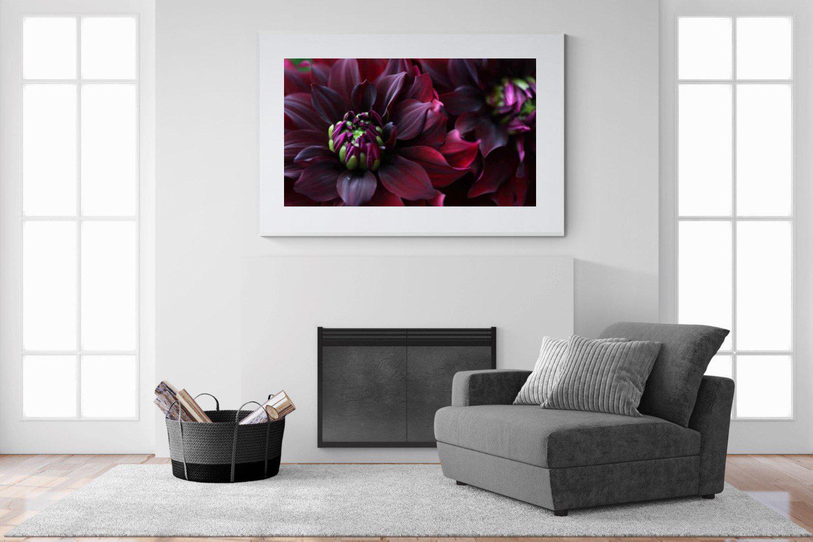 Purple Petals-Wall_Art-150 x 100cm-Framed Print-White-Pixalot