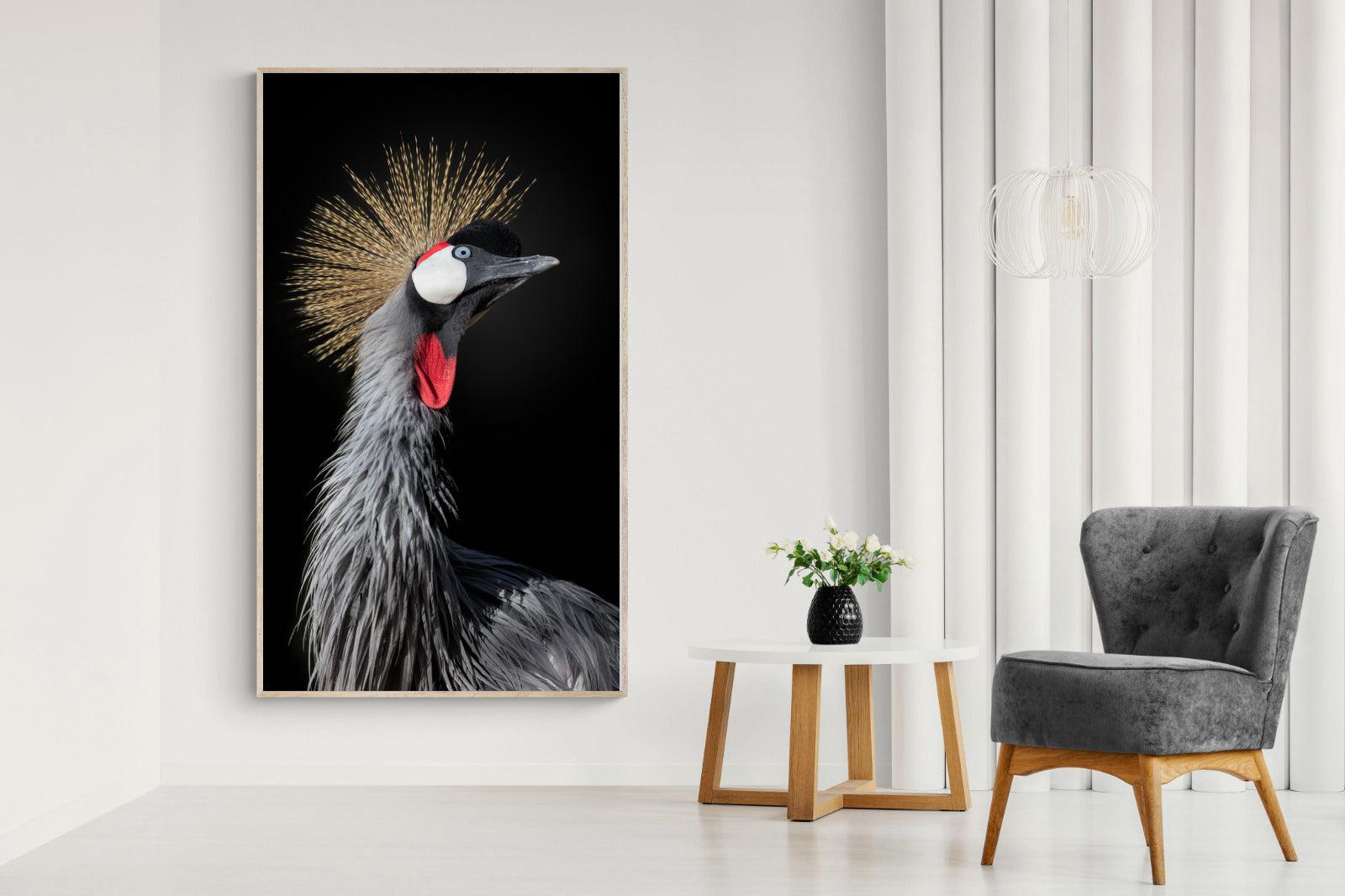 Queen Crane-Wall_Art-130 x 220cm-Mounted Canvas-Wood-Pixalot