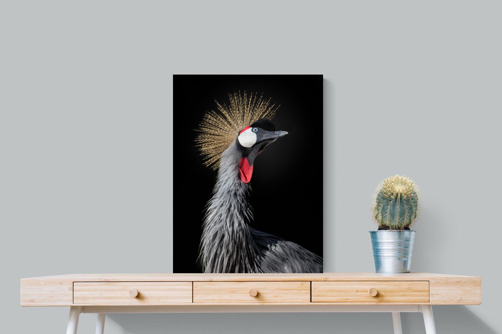 Queen Crane-Wall_Art-60 x 80cm-Mounted Canvas-No Frame-Pixalot