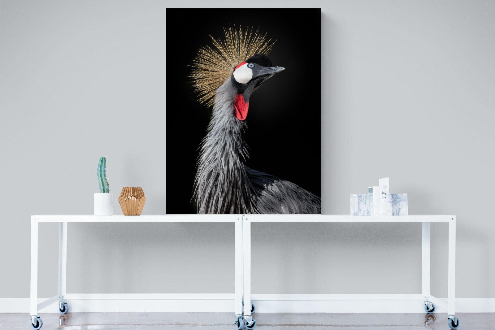 Queen Crane-Wall_Art-90 x 120cm-Mounted Canvas-No Frame-Pixalot