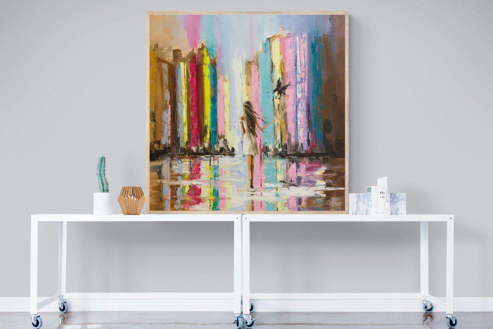 Rainbow Bridge-Wall_Art-120 x 120cm-Mounted Canvas-Wood-Pixalot