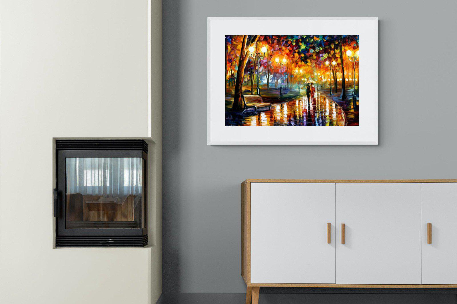 Rain's Rustle-Wall_Art-100 x 75cm-Framed Print-White-Pixalot