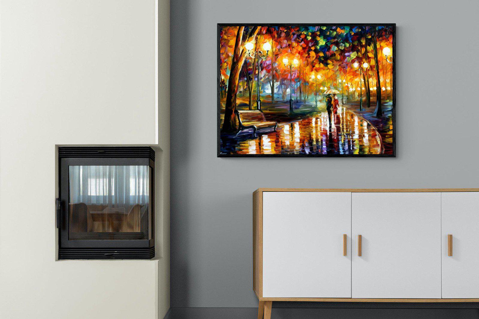 Rain's Rustle-Wall_Art-100 x 75cm-Mounted Canvas-Black-Pixalot