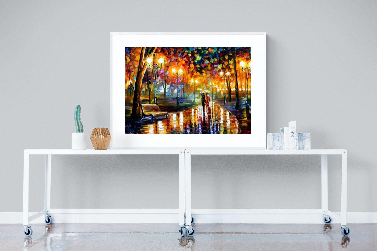 Rain's Rustle-Wall_Art-120 x 90cm-Framed Print-White-Pixalot