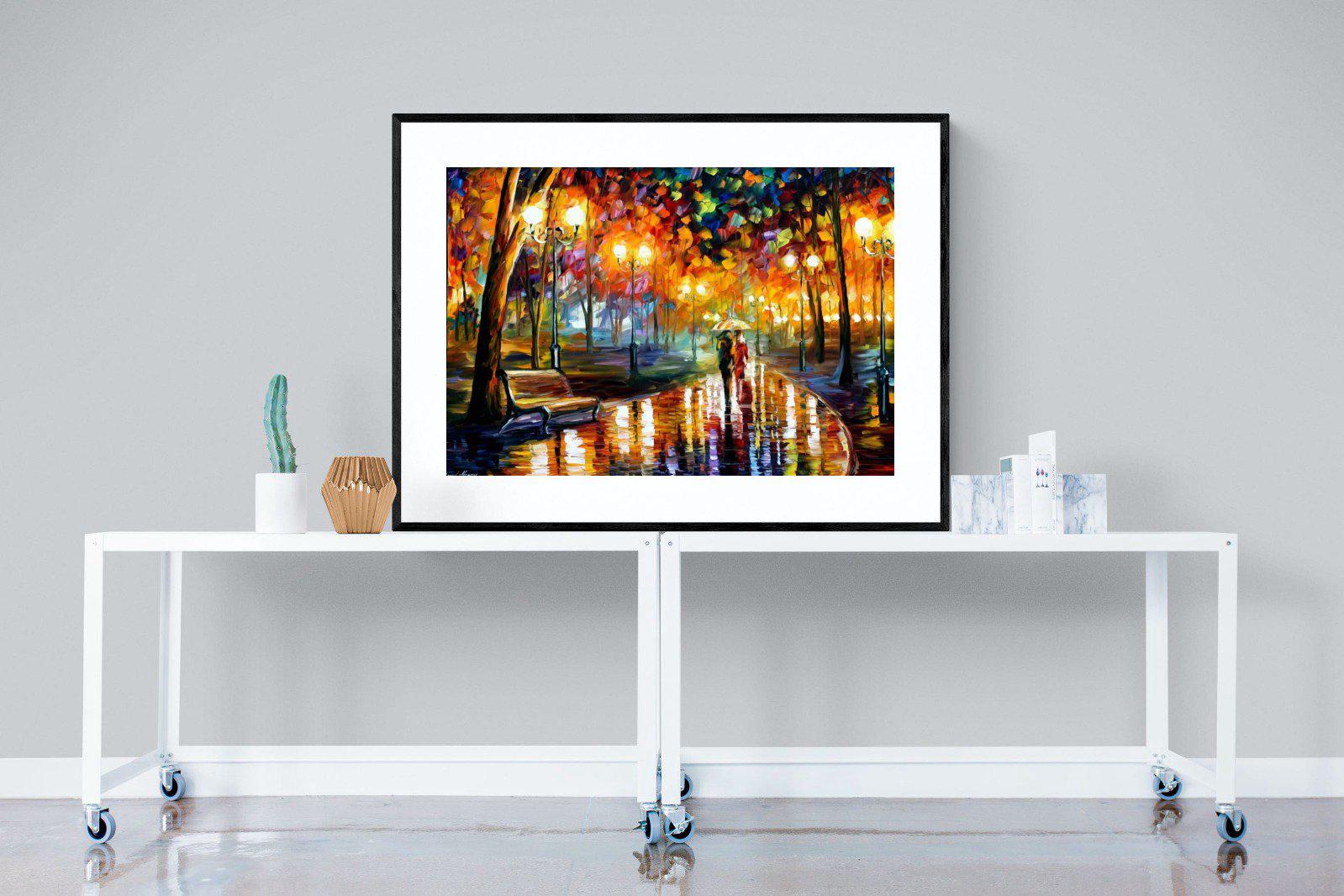 Rain's Rustle-Wall_Art-120 x 90cm-Framed Print-Black-Pixalot