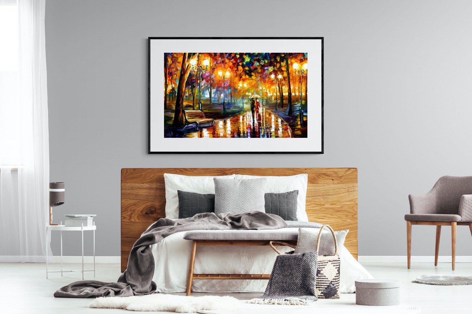 Rain's Rustle-Wall_Art-150 x 100cm-Framed Print-Black-Pixalot