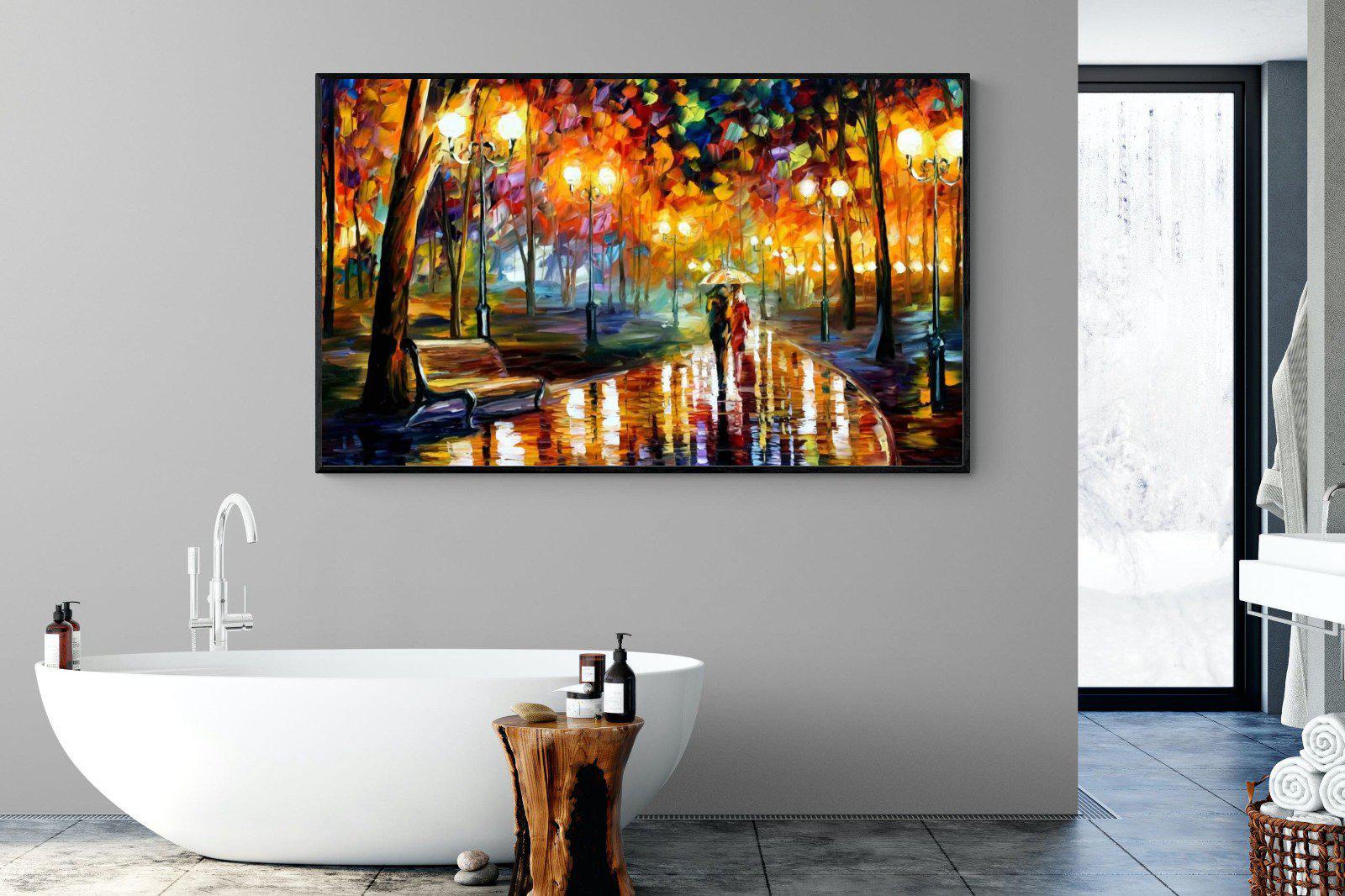 Rain's Rustle-Wall_Art-180 x 110cm-Mounted Canvas-Black-Pixalot