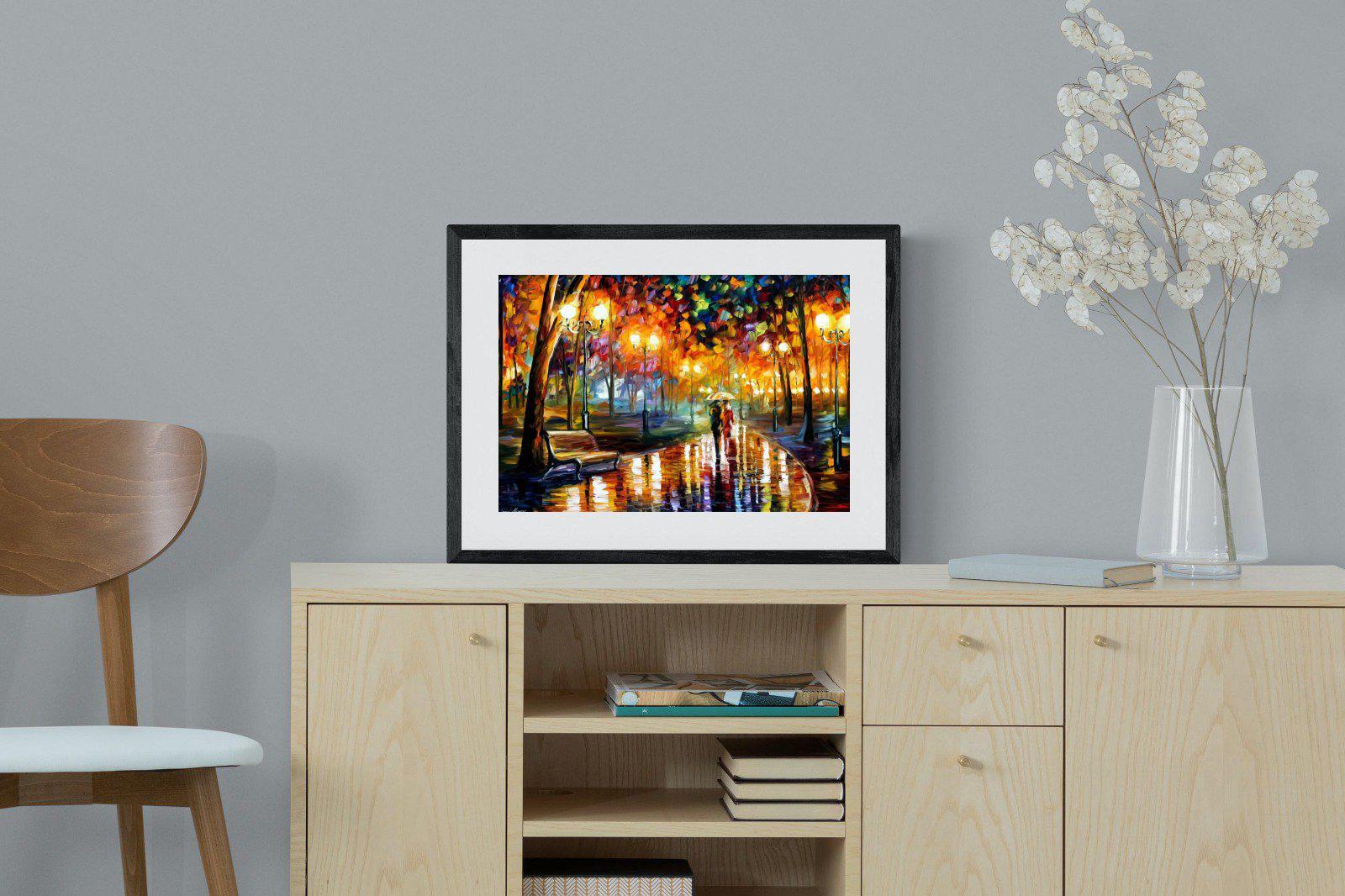 Rain's Rustle-Wall_Art-60 x 45cm-Framed Print-Black-Pixalot