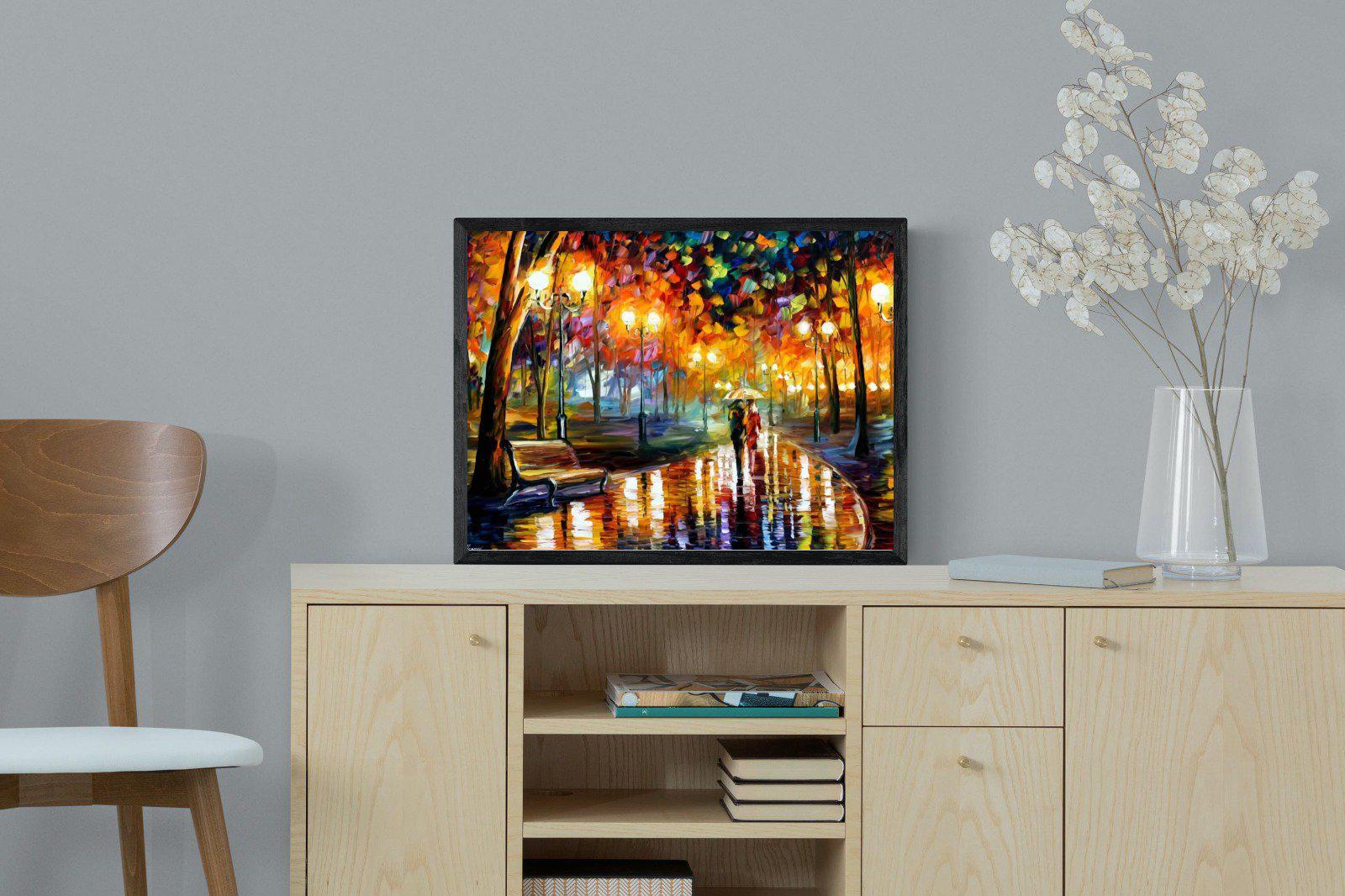 Rain's Rustle-Wall_Art-60 x 45cm-Mounted Canvas-Black-Pixalot