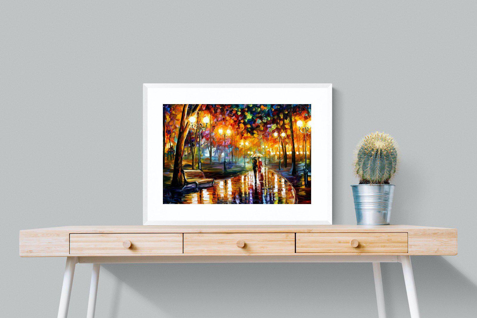 Rain's Rustle-Wall_Art-80 x 60cm-Framed Print-White-Pixalot